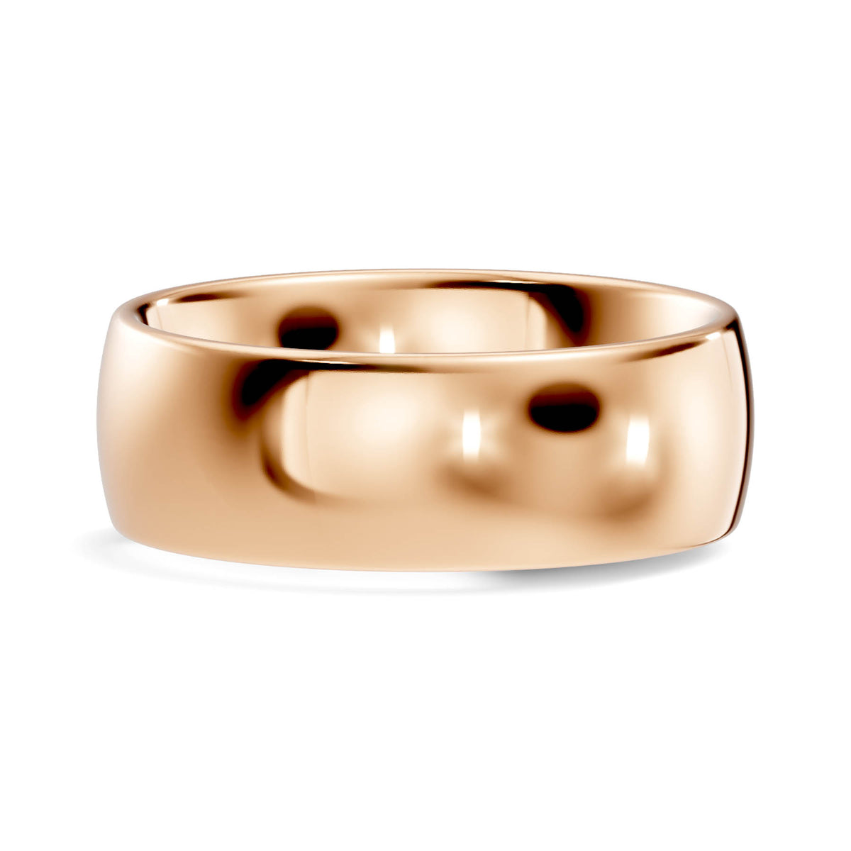 Classic Wide High-Polish Domed Wedding Band (TBW-7MM) 12