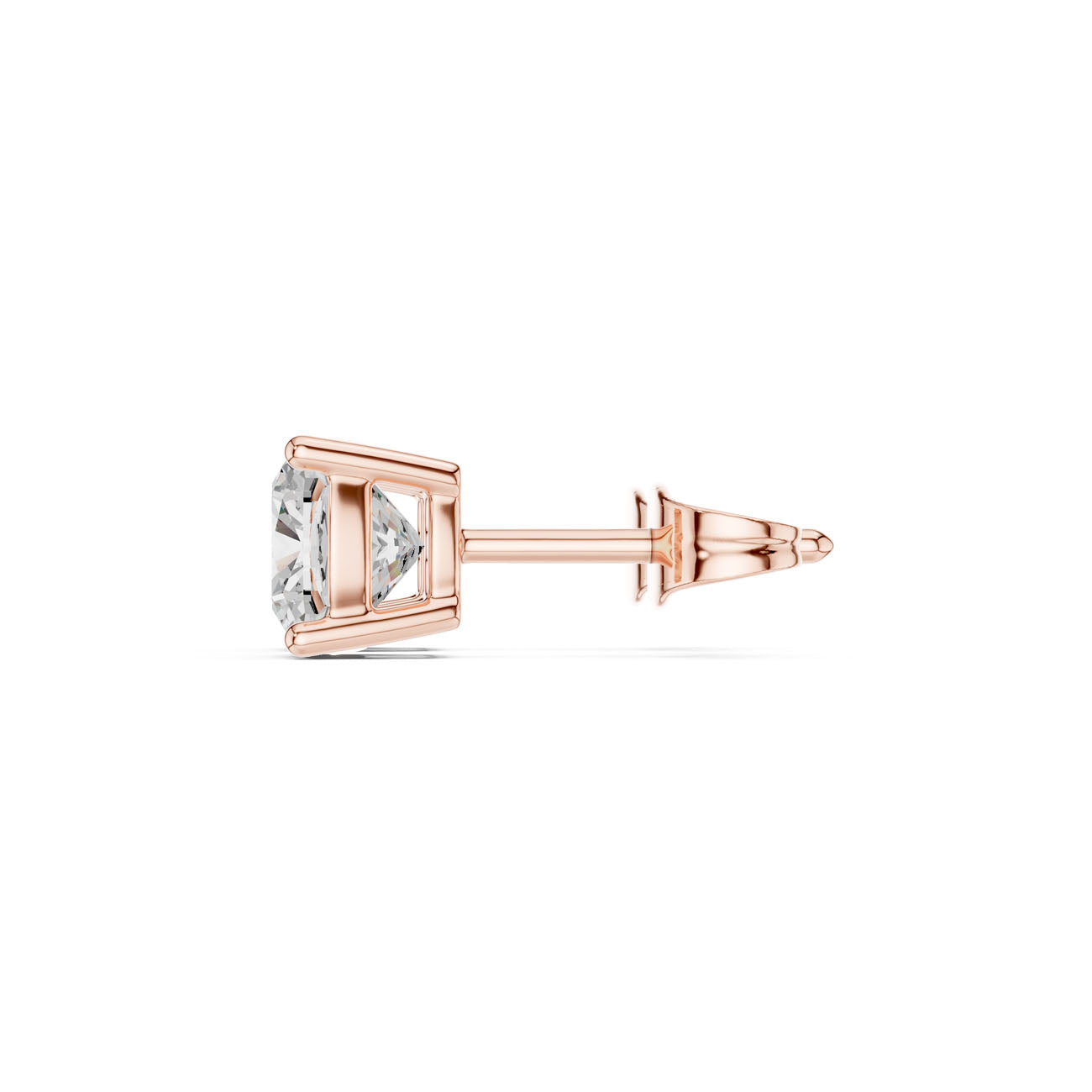 2.00 Ct. Brilliant Cushion-Cut Diamond Solitaire Stud Earrings with Classic Four-Prong Setting (SBER(2)) 8