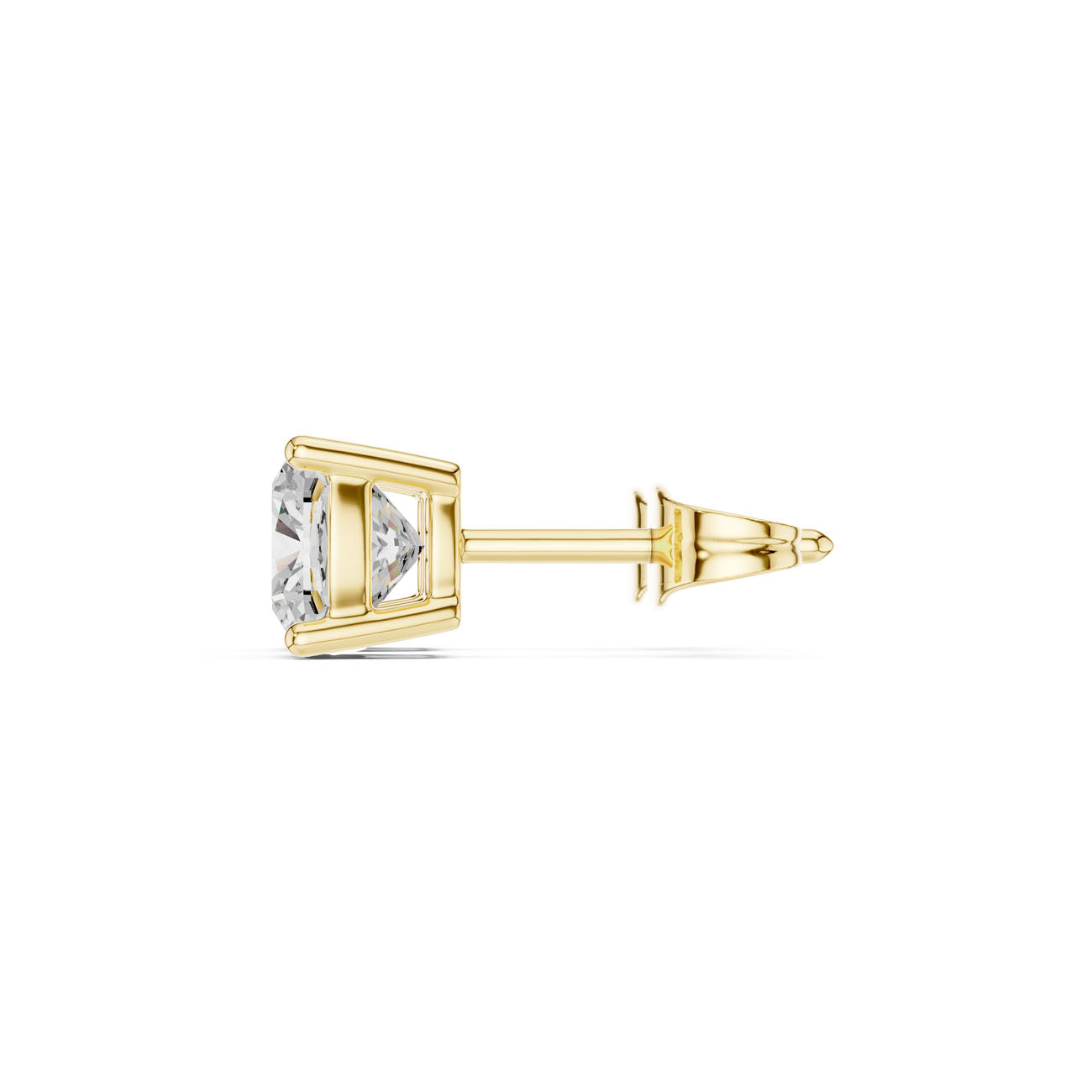 2.00 Ct. Brilliant Cushion-Cut Diamond Solitaire Stud Earrings with Classic Four-Prong Setting (SBER(2)) 3