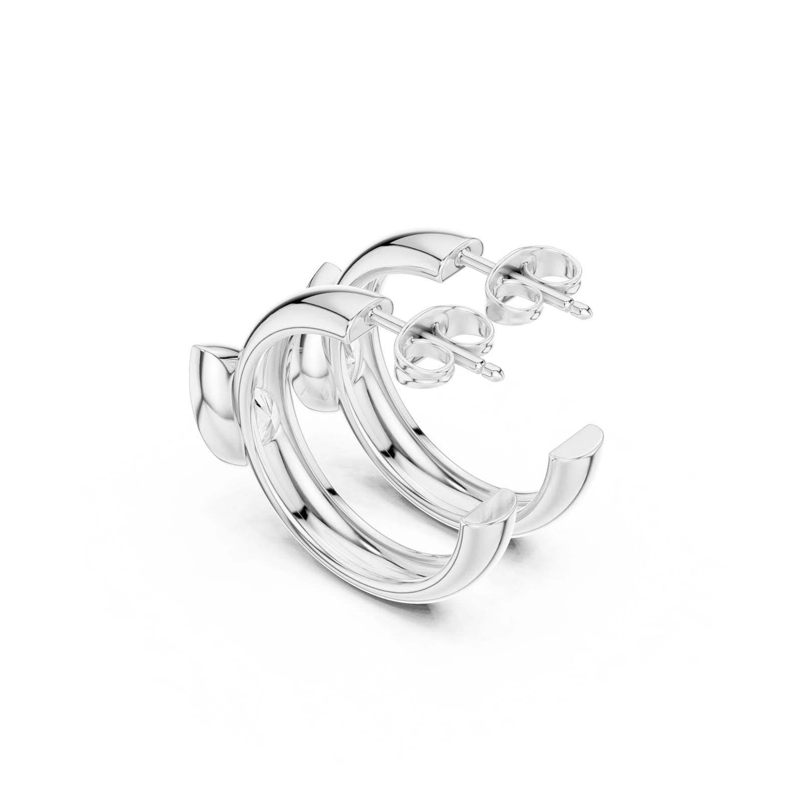 1.90 Ct. Pear Diamond Huggie Earrings (SBER(34)) 13
