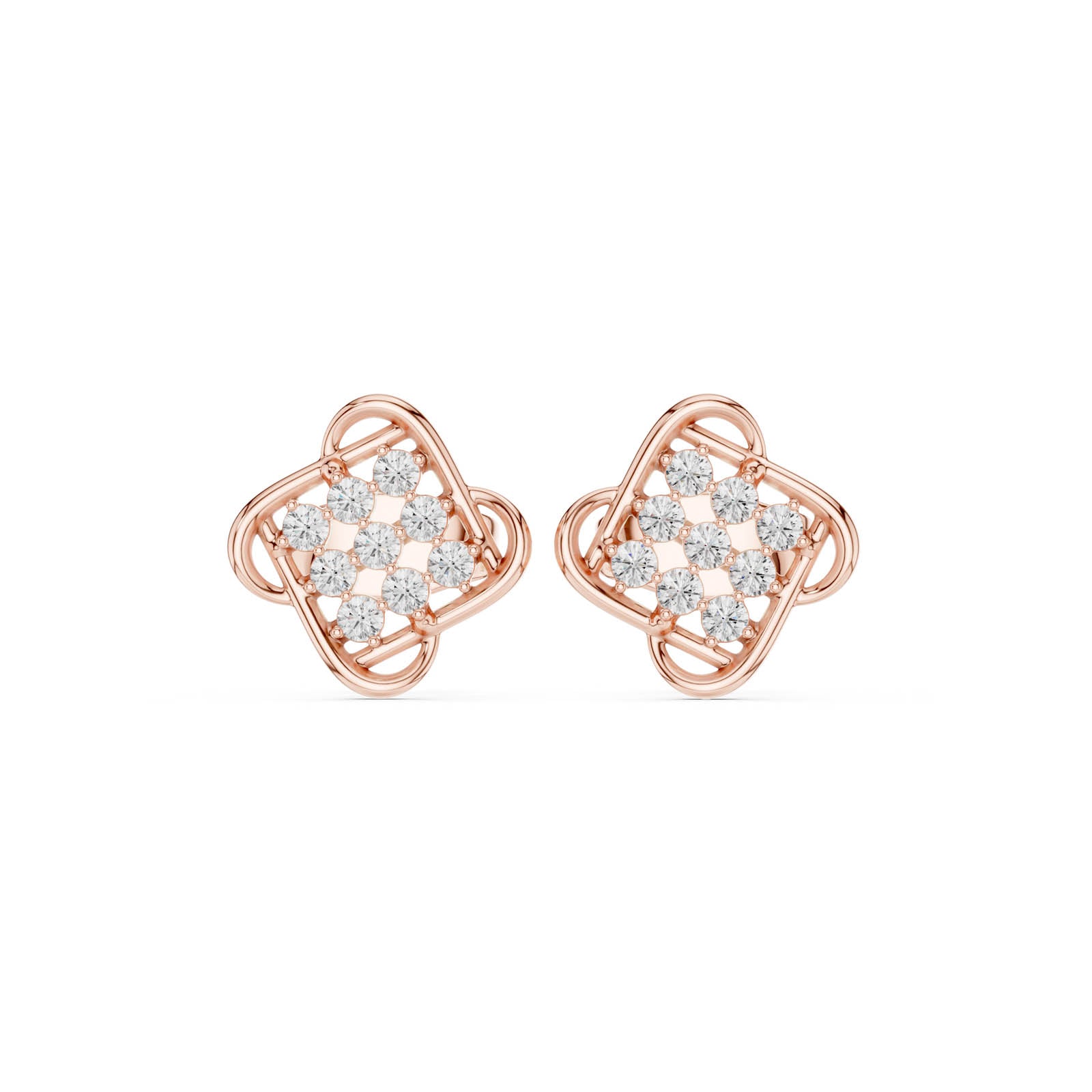 .15 Ct. Diamond Cluster Openwork Earrings (SBER(39)) 11