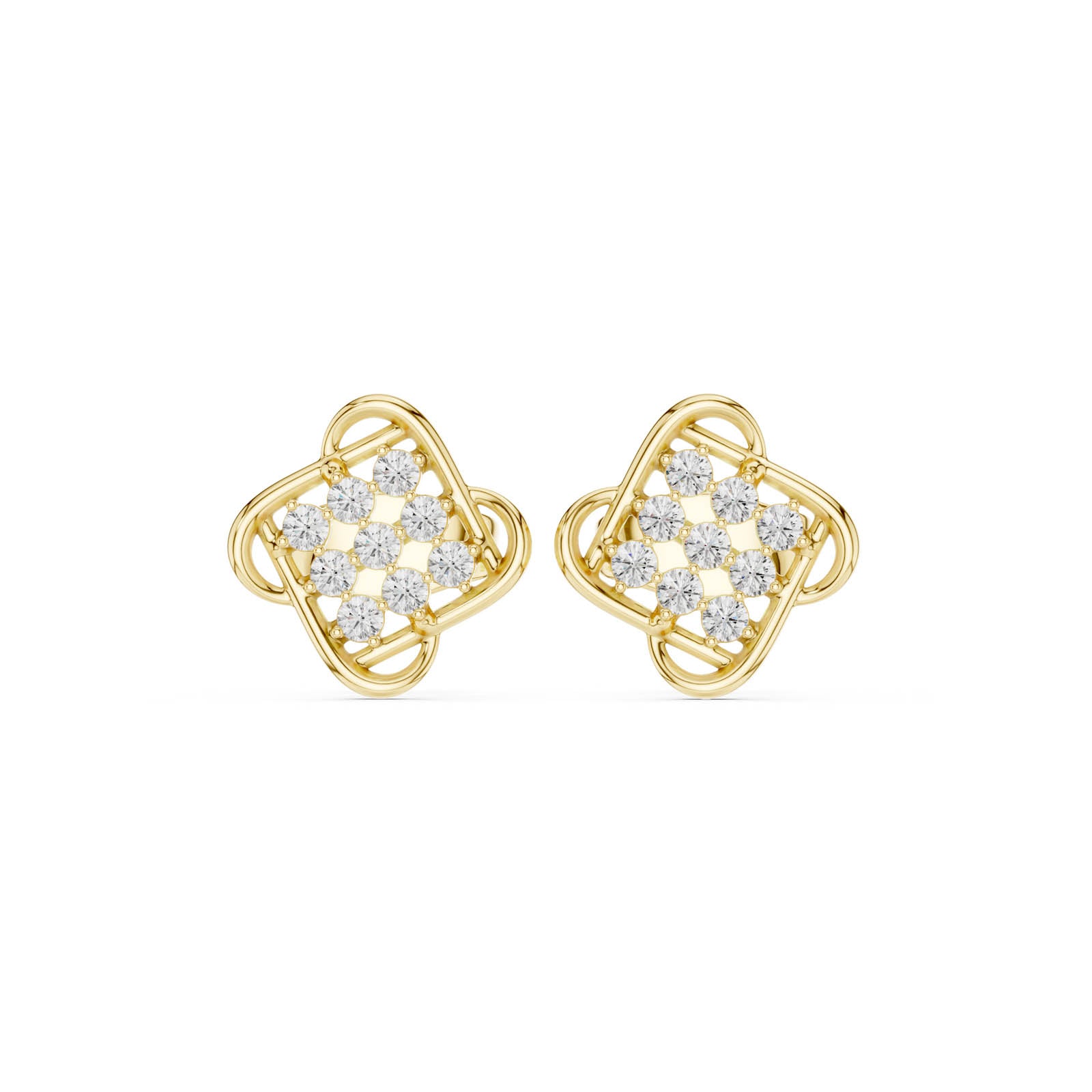 .15 Ct. Diamond Cluster Openwork Earrings (SBER(39)) 8