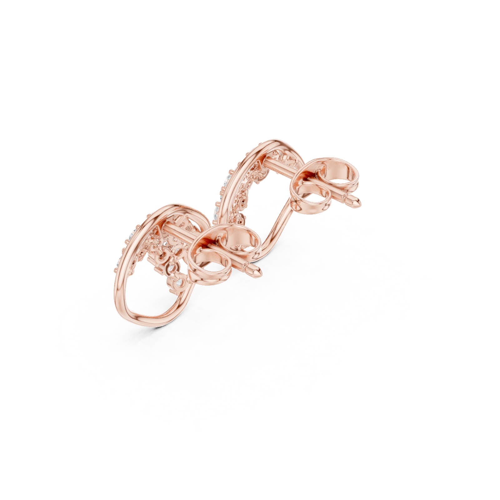 .38 Ct. Round Diamond Cluster Open Frame Earrings (SBER(45)) 4