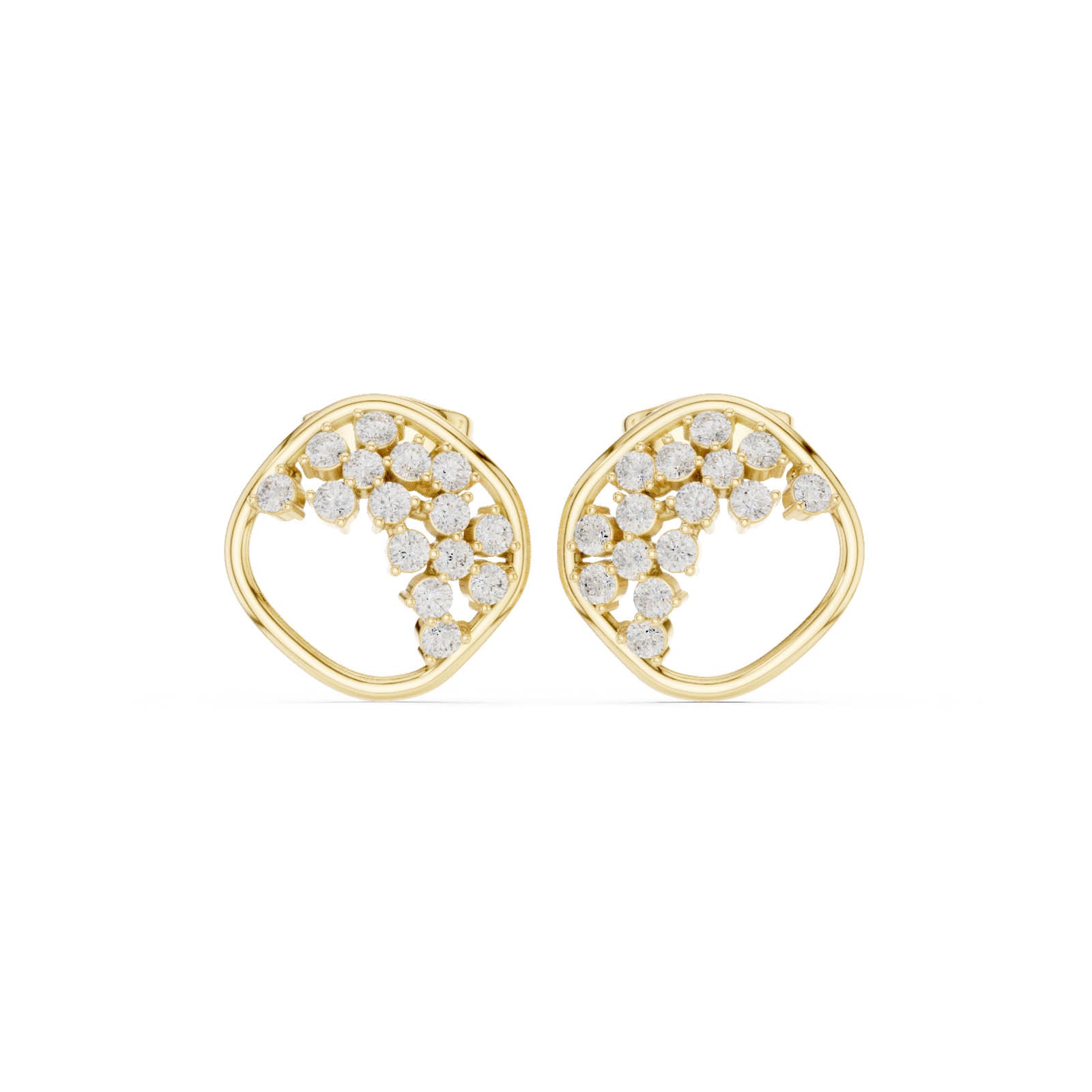 .38 Ct. Round Diamond Cluster Open Frame Earrings (SBER(45)) 8