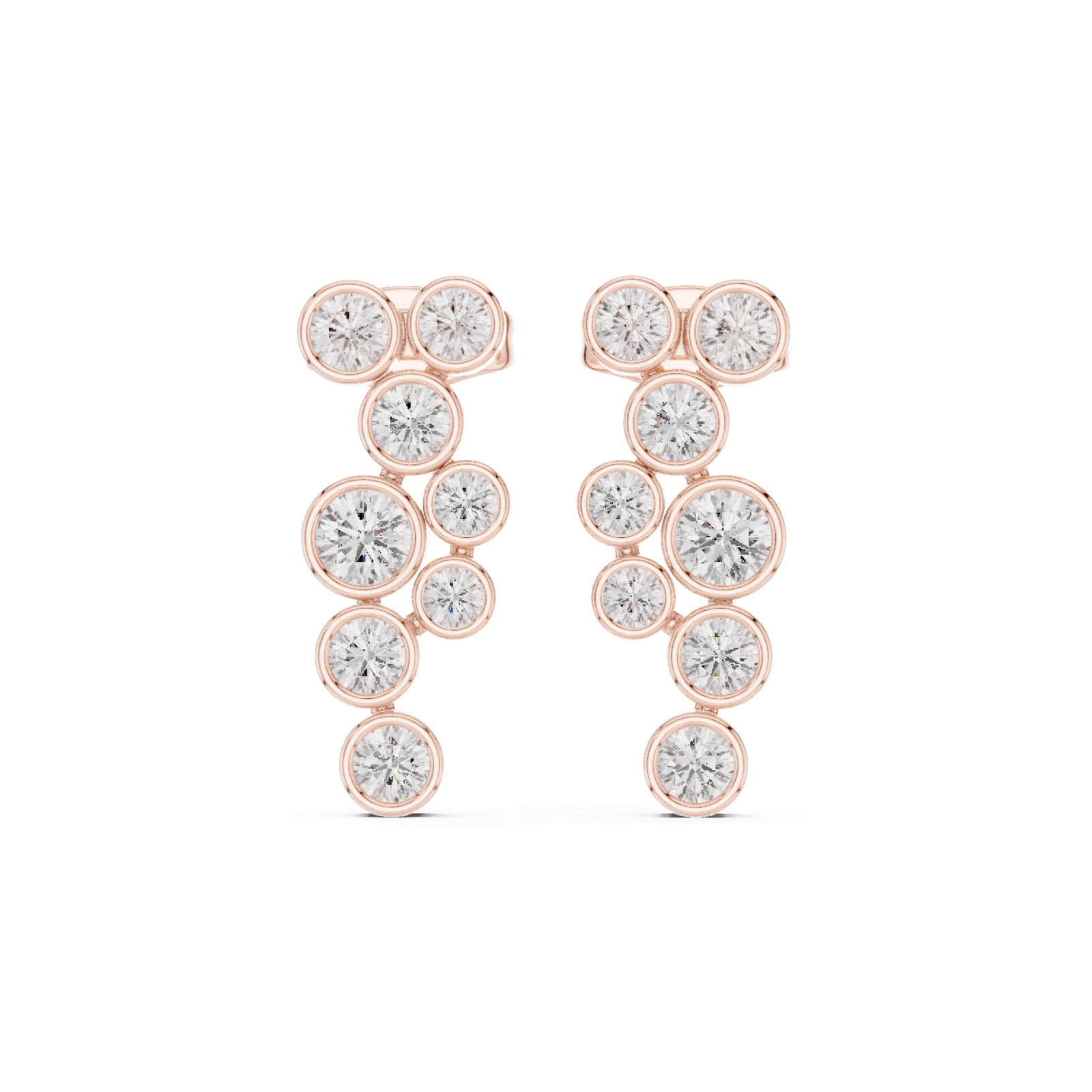 .79 Ct. Bezel-Set Round Diamond Drop Earrings (SBER(52)) 5
