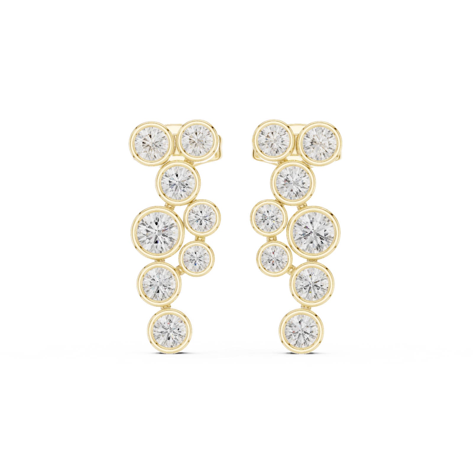 .79 Ct. Bezel-Set Round Diamond Drop Earrings (SBER(52)) 11