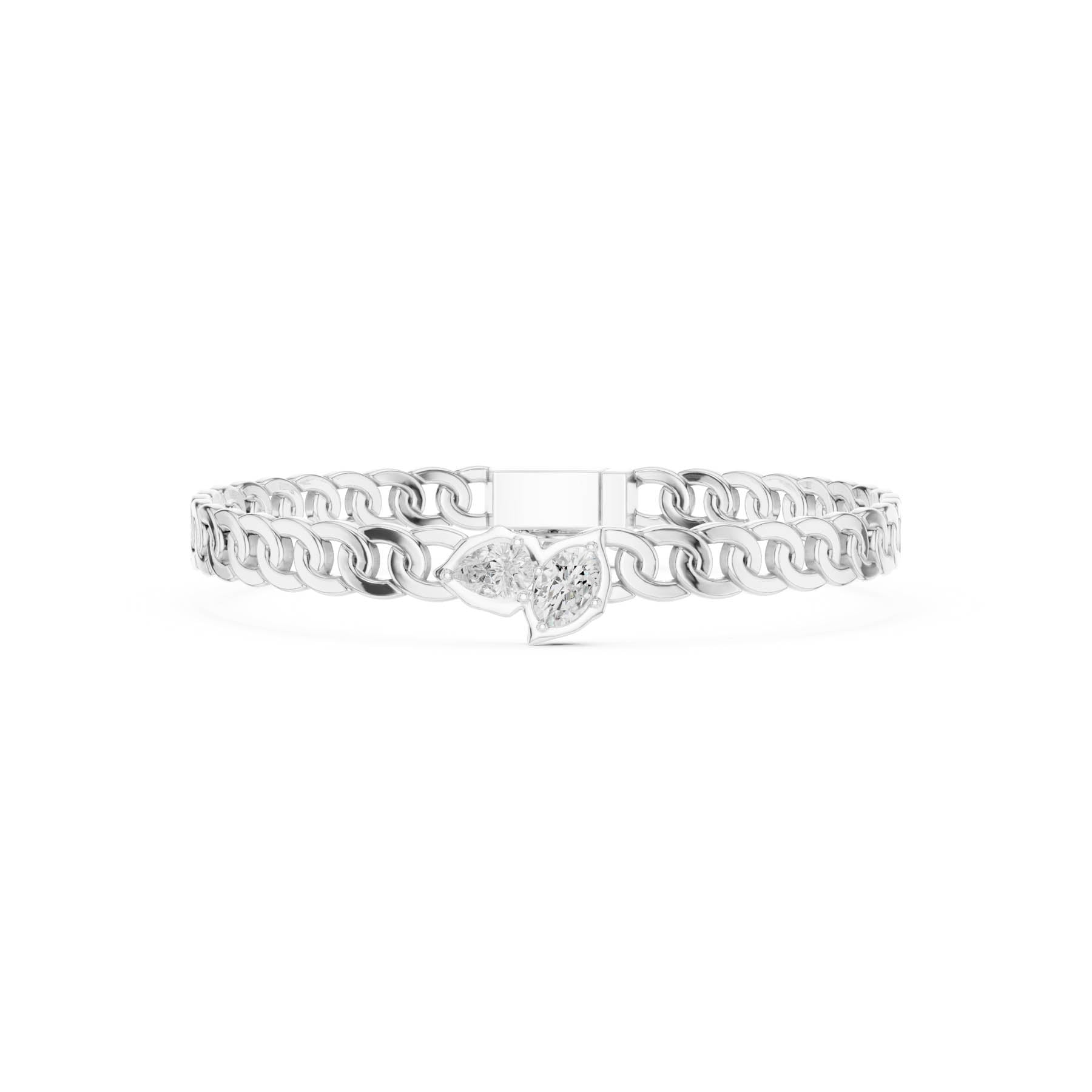 1.03 Ct. Pear & Marquise Diamond Chain Bracelet (SBMB (10))
