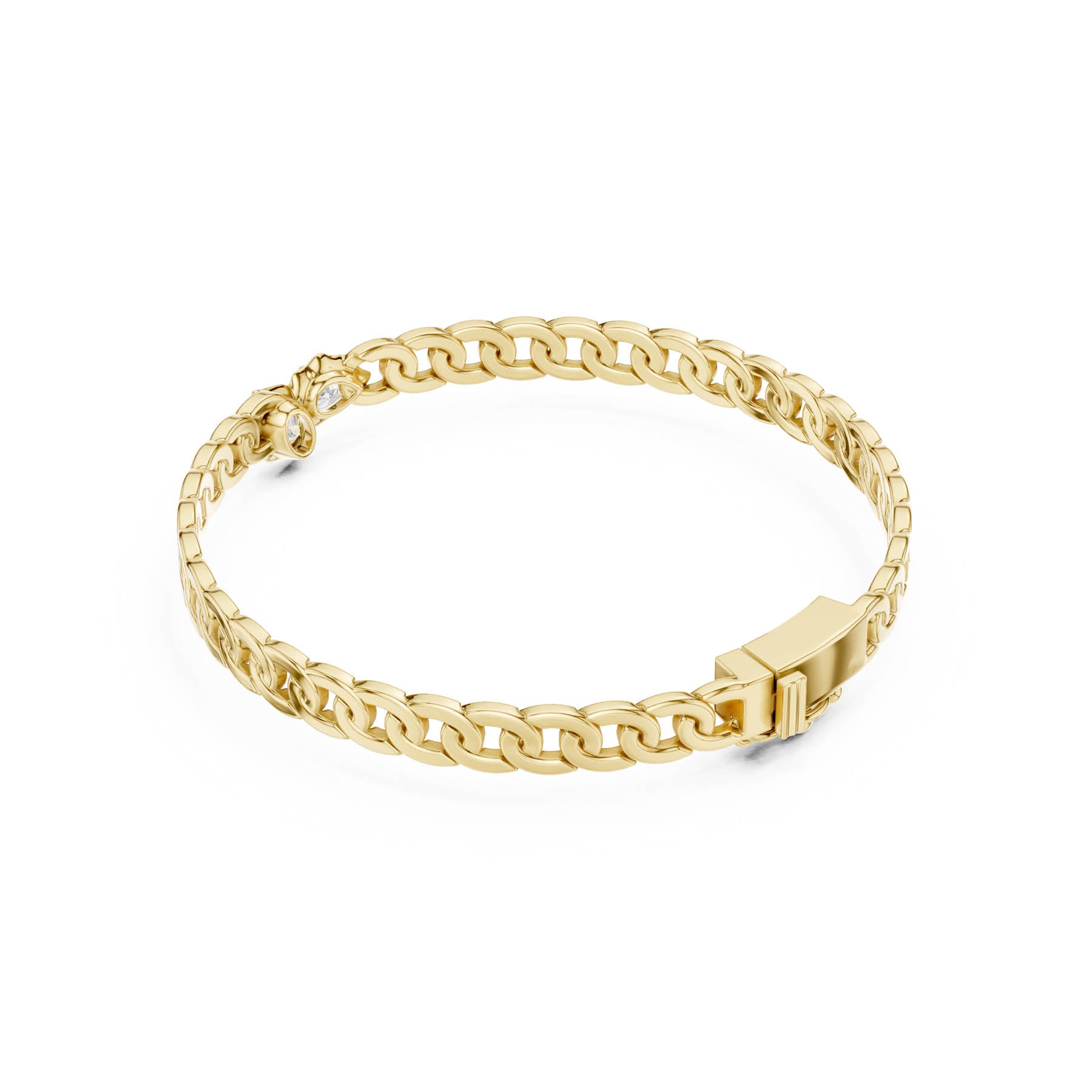 1.03 Ct. Pear & Marquise Diamond Chain Bracelet (SBMB (10))