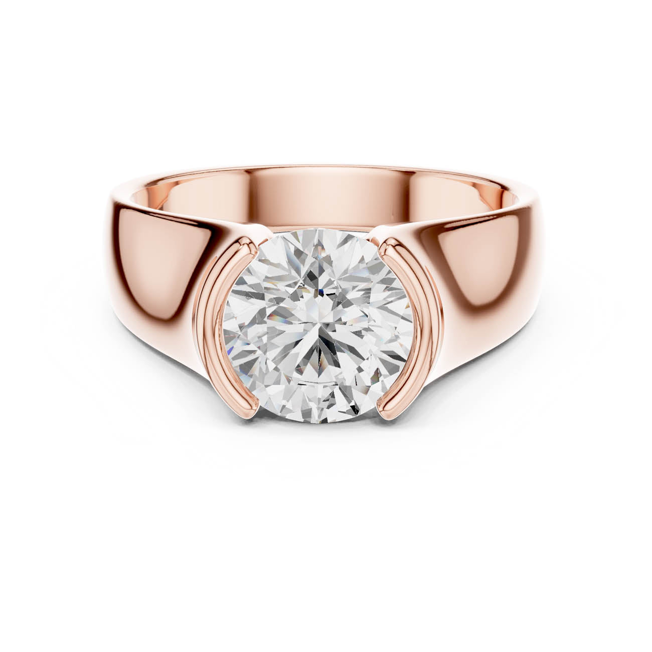 1.50 Ct. Round Diamond Solitaire with Sculpted Tension Style Band (SBMR(11)) 5
