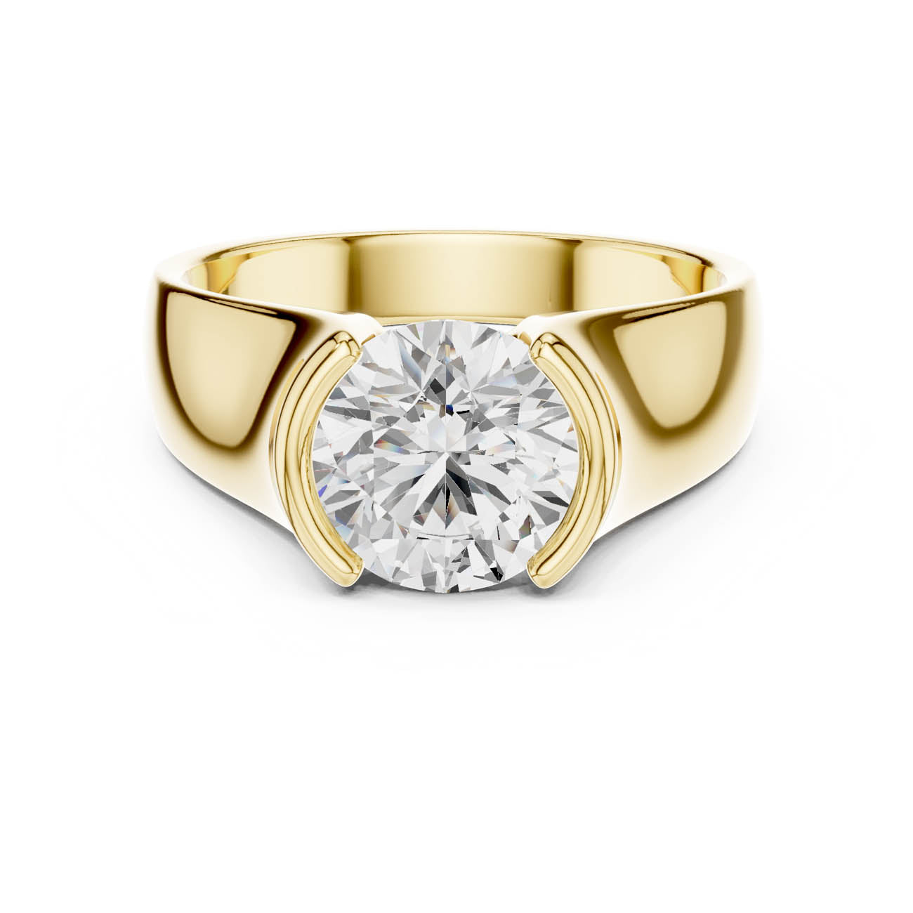 1.50 Ct. Round Diamond Solitaire with Sculpted Tension Style Band (SBMR(11))