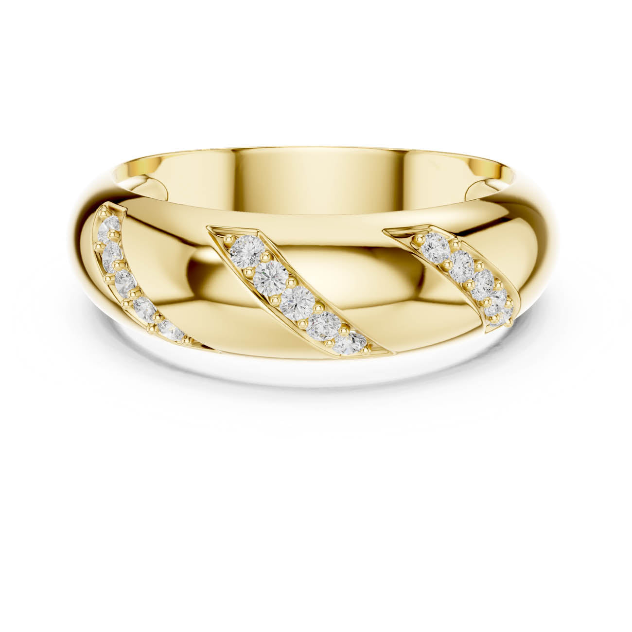 .13 Ct. Diamond Band with Angled Pavé Inset Accents (SBMR(13))