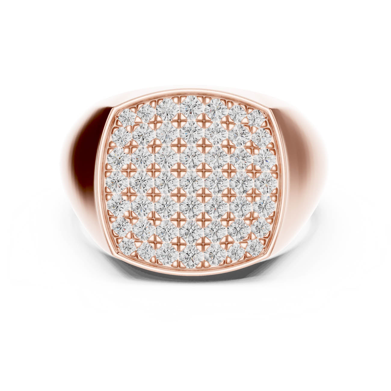 .70 Ct. Round Diamond Pavé Signet Ring (SBMR(1)) 5