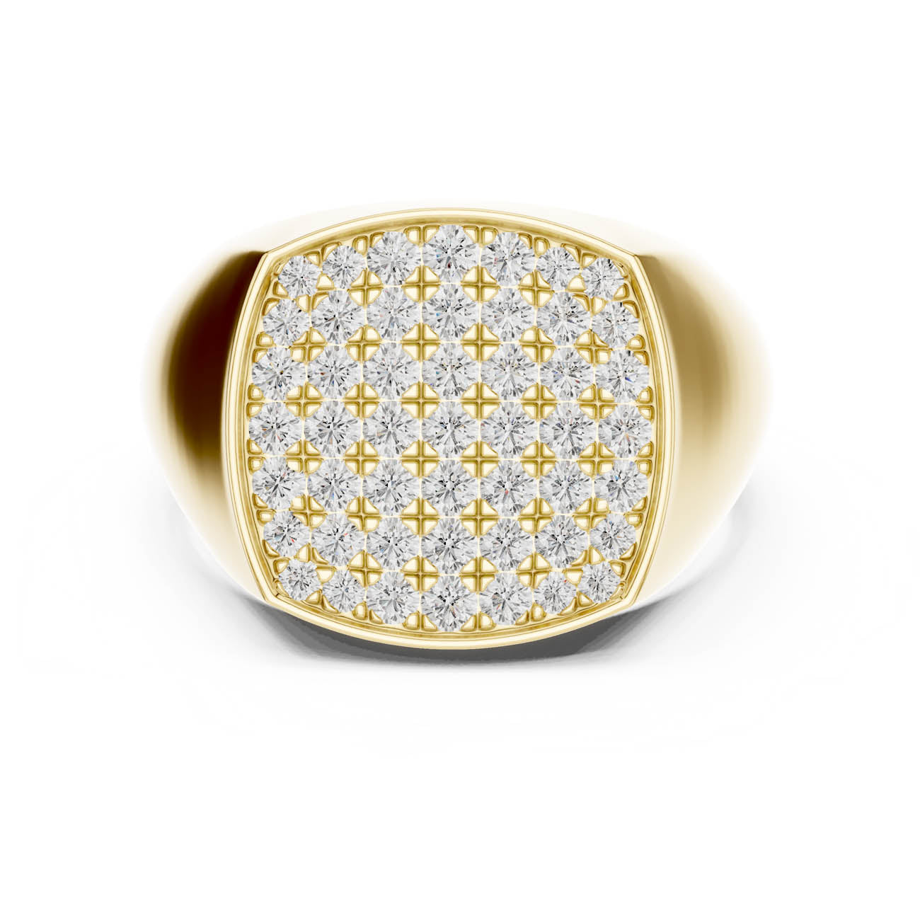 .70 Ct. Round Diamond Pavé Signet Ring (SBMR(1))