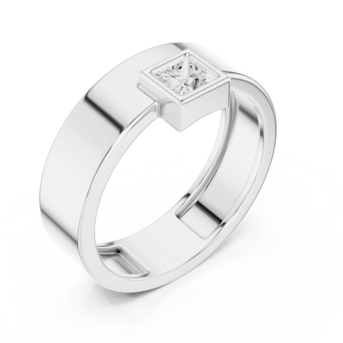 .25 Ct. Princess Cut Diamond Bezel Ring (SBMR(2)) 6