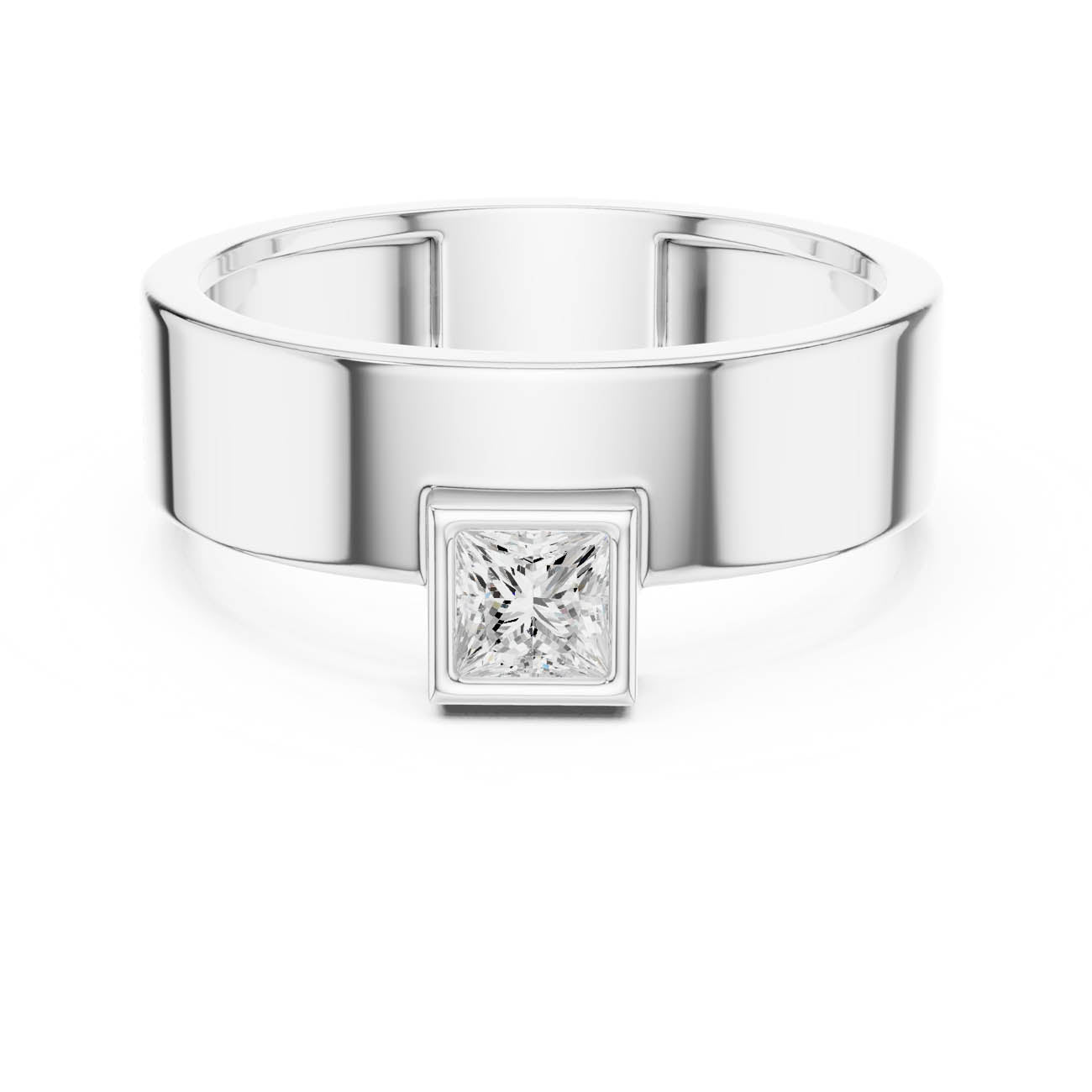 .25 Ct. Princess Cut Diamond Bezel Ring (SBMR(2)) 5