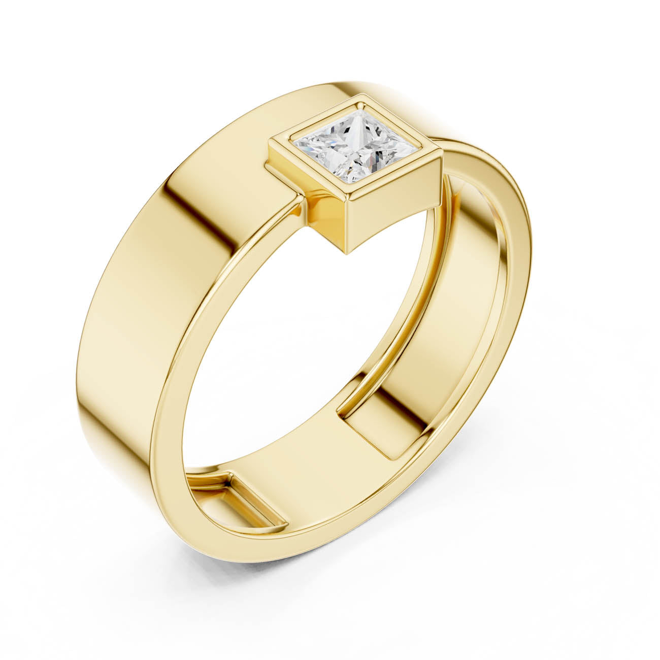 .25 Ct. Princess Cut Diamond Bezel Ring (SBMR(2))