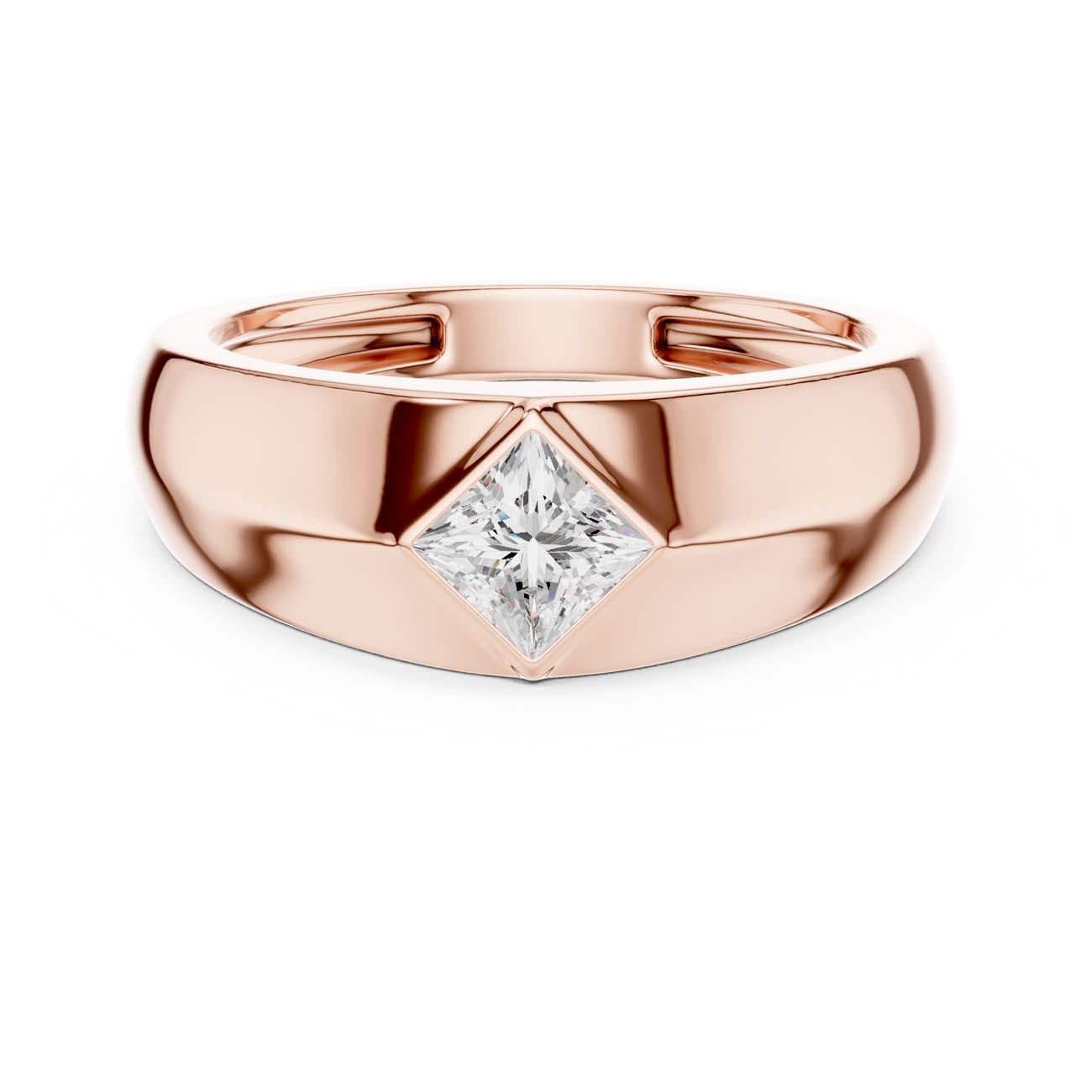 .50 Ct. Princess Cut Diamond Flush Set Solitaire Band (SBMR(33)) 5