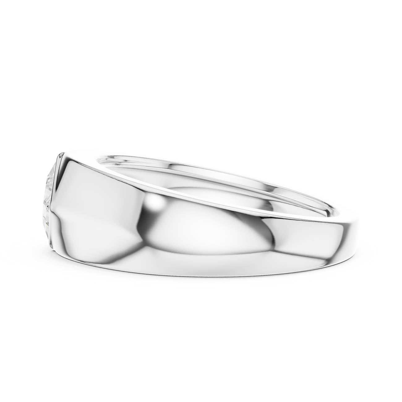 .50 Ct. Princess Cut Diamond Flush Set Solitaire Band (SBMR(33)) 12