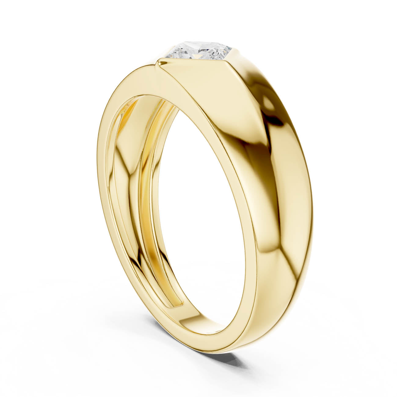.50 Ct. Princess Cut Diamond Flush Set Solitaire Band (SBMR(33)) 3