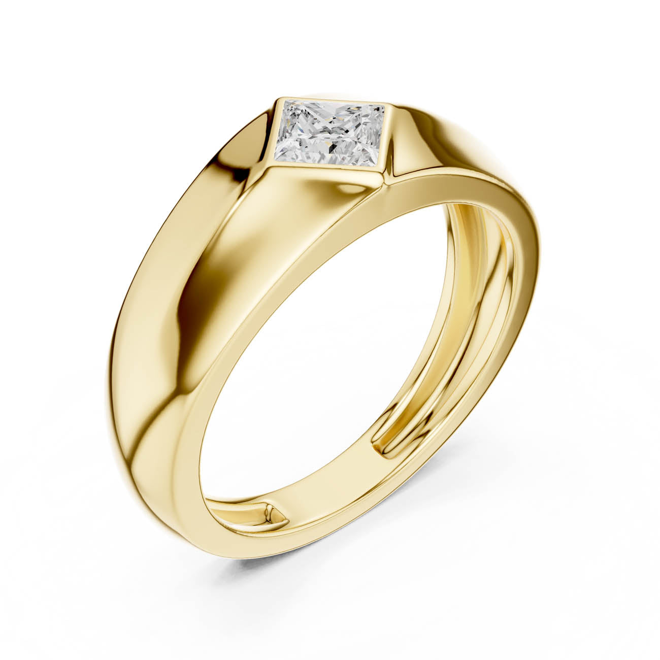 .50 Ct. Princess Cut Diamond Flush Set Solitaire Band (SBMR(33))