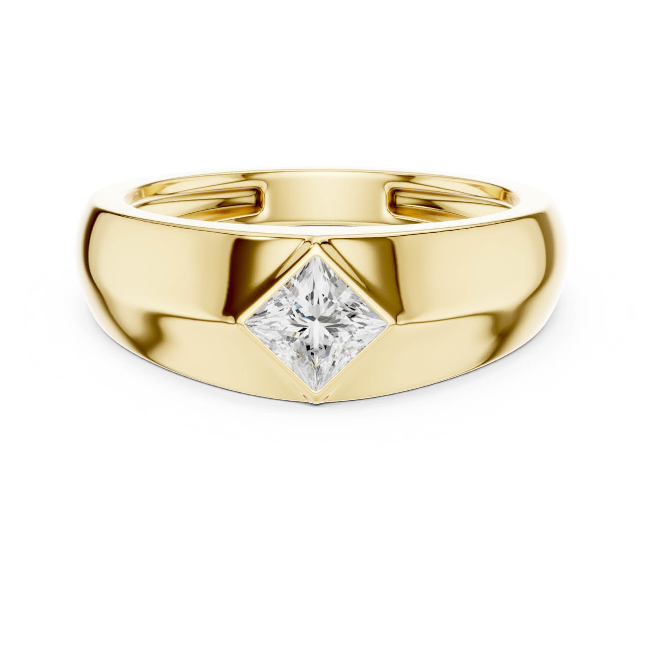 .50 Ct. Princess Cut Diamond Flush Set Solitaire Band (SBMR(33))