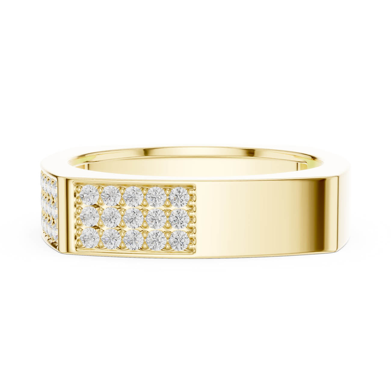 .53 Ct. Square Pavé Diamond Band with Sculpted Profile (SBMR(36)) 4