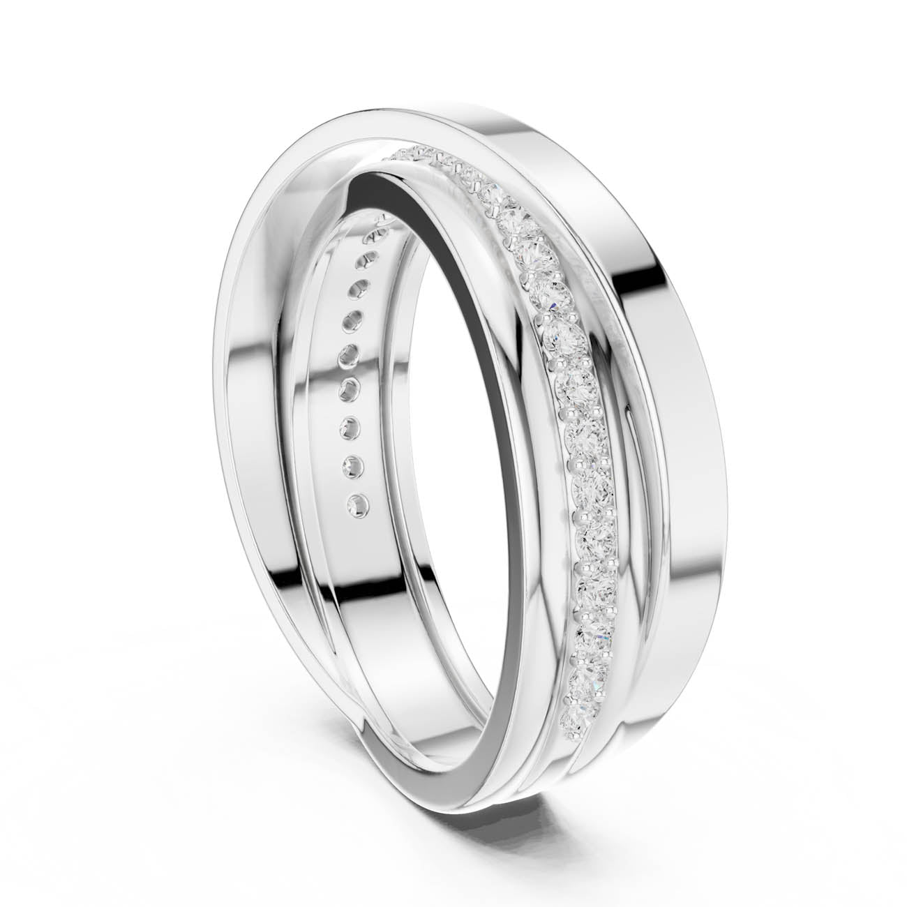.29 Ct. Twisted Diamond Band with Pavé Accents (SBMR(41)) 10