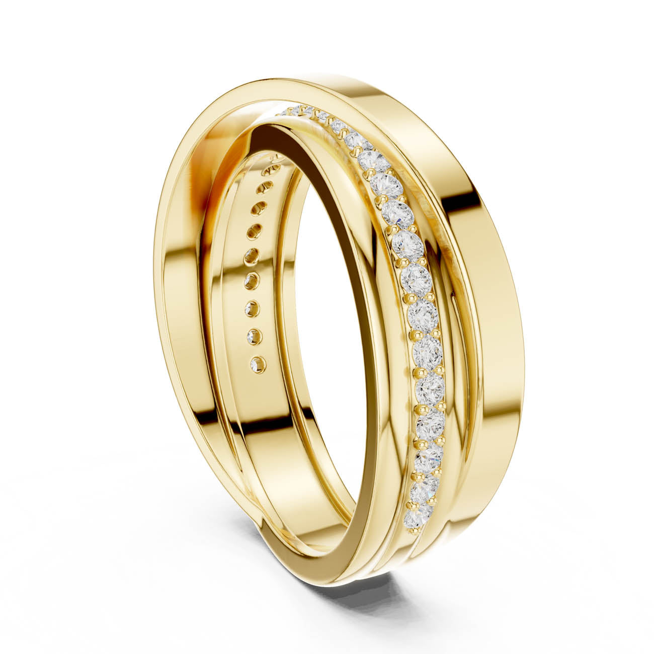 .29 Ct. Twisted Diamond Band with Pavé Accents (SBMR(41)) 3