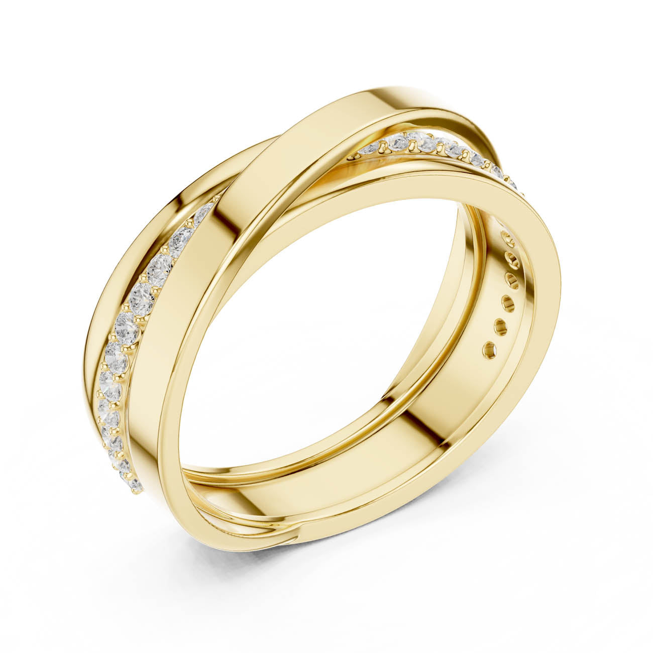 .29 Ct. Twisted Diamond Band with Pavé Accents (SBMR(41))
