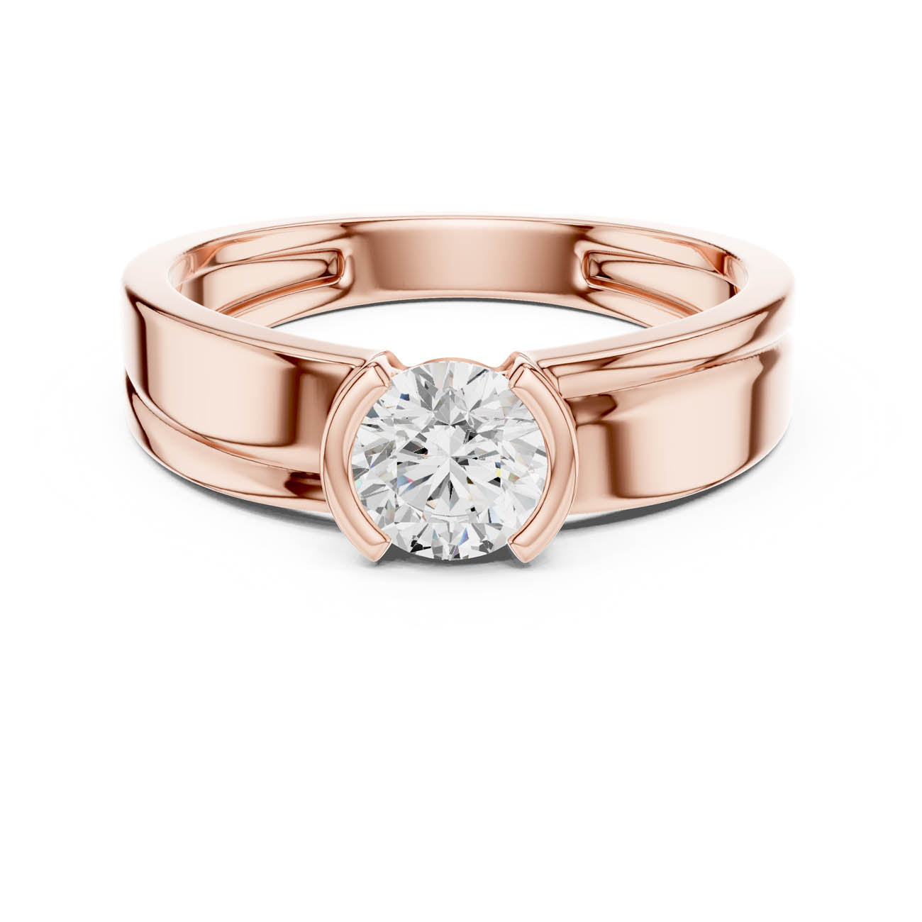 .50 Ct. Round Diamond Solitaire with Bezel Setting (SBMR(44)) 5