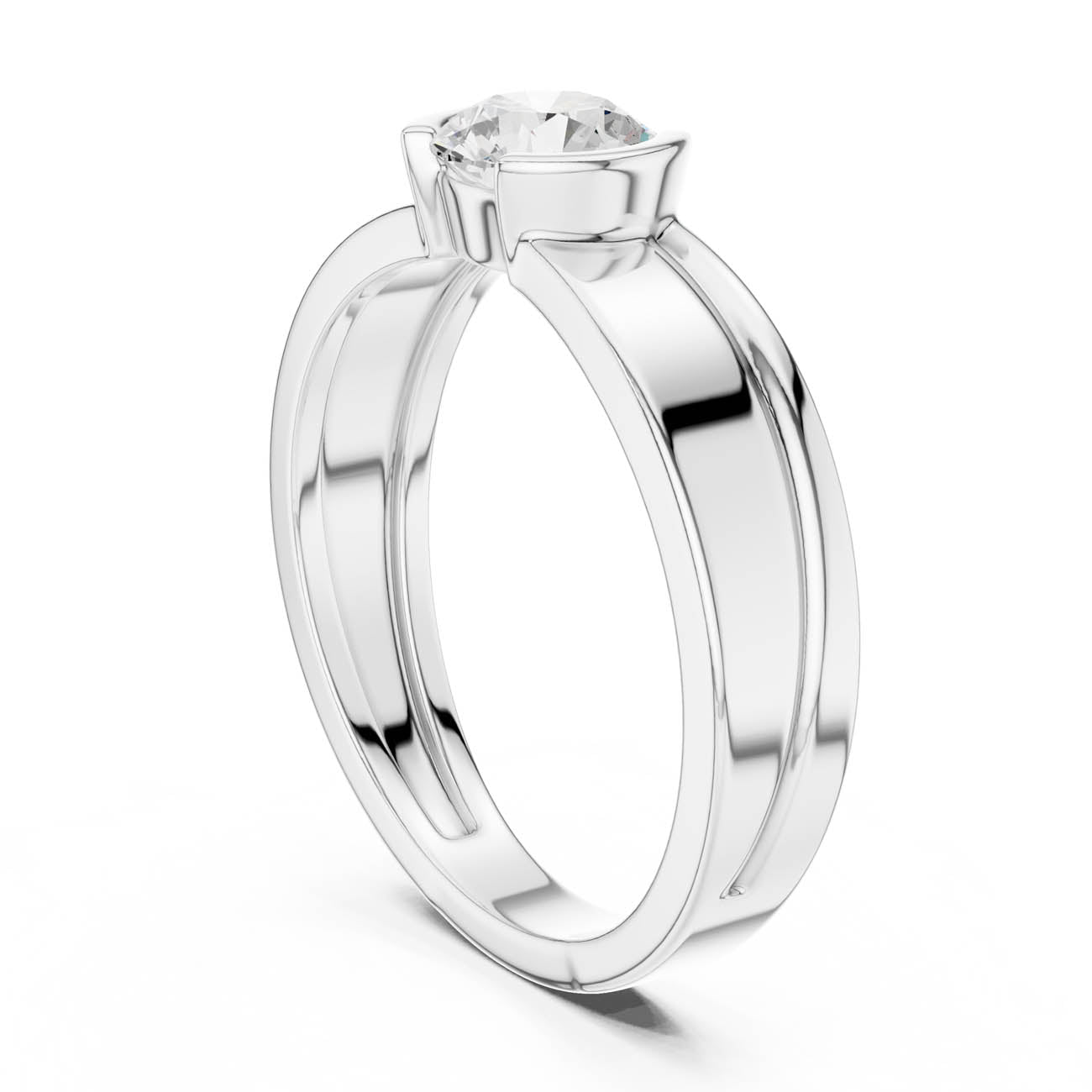 .50 Ct. Round Diamond Solitaire with Bezel Setting (SBMR(44)) 10