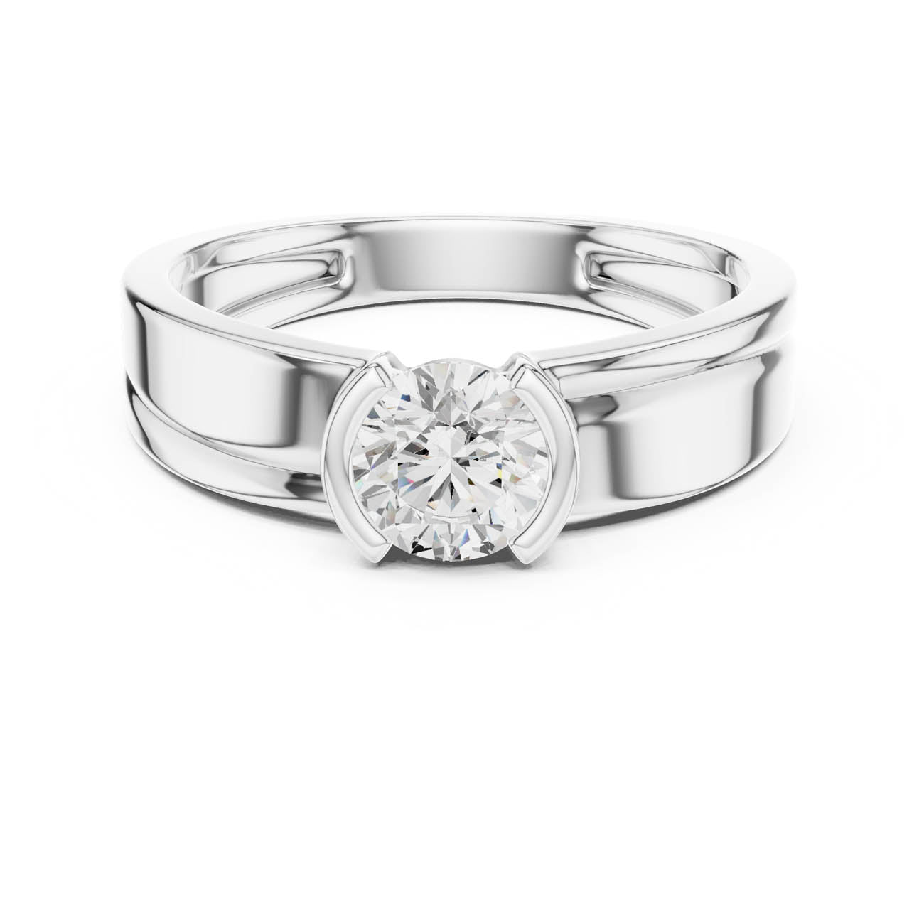 .50 Ct. Round Diamond Solitaire with Bezel Setting (SBMR(44)) 7