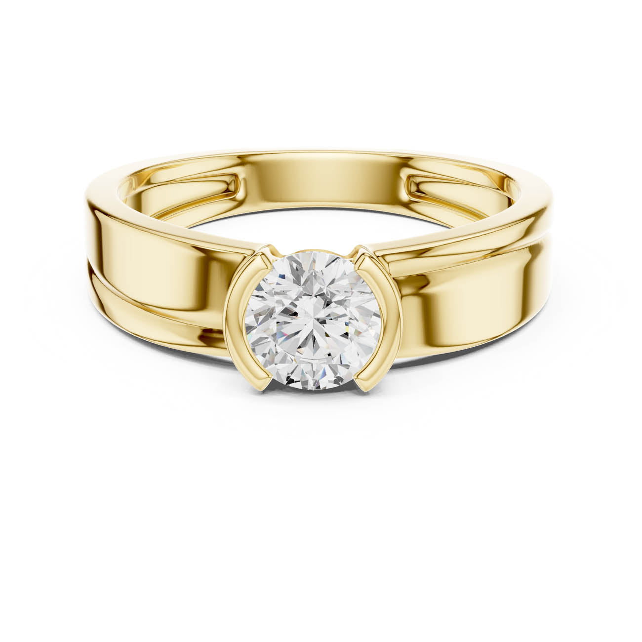 .50 Ct. Round Diamond Solitaire with Bezel Setting (SBMR(44))