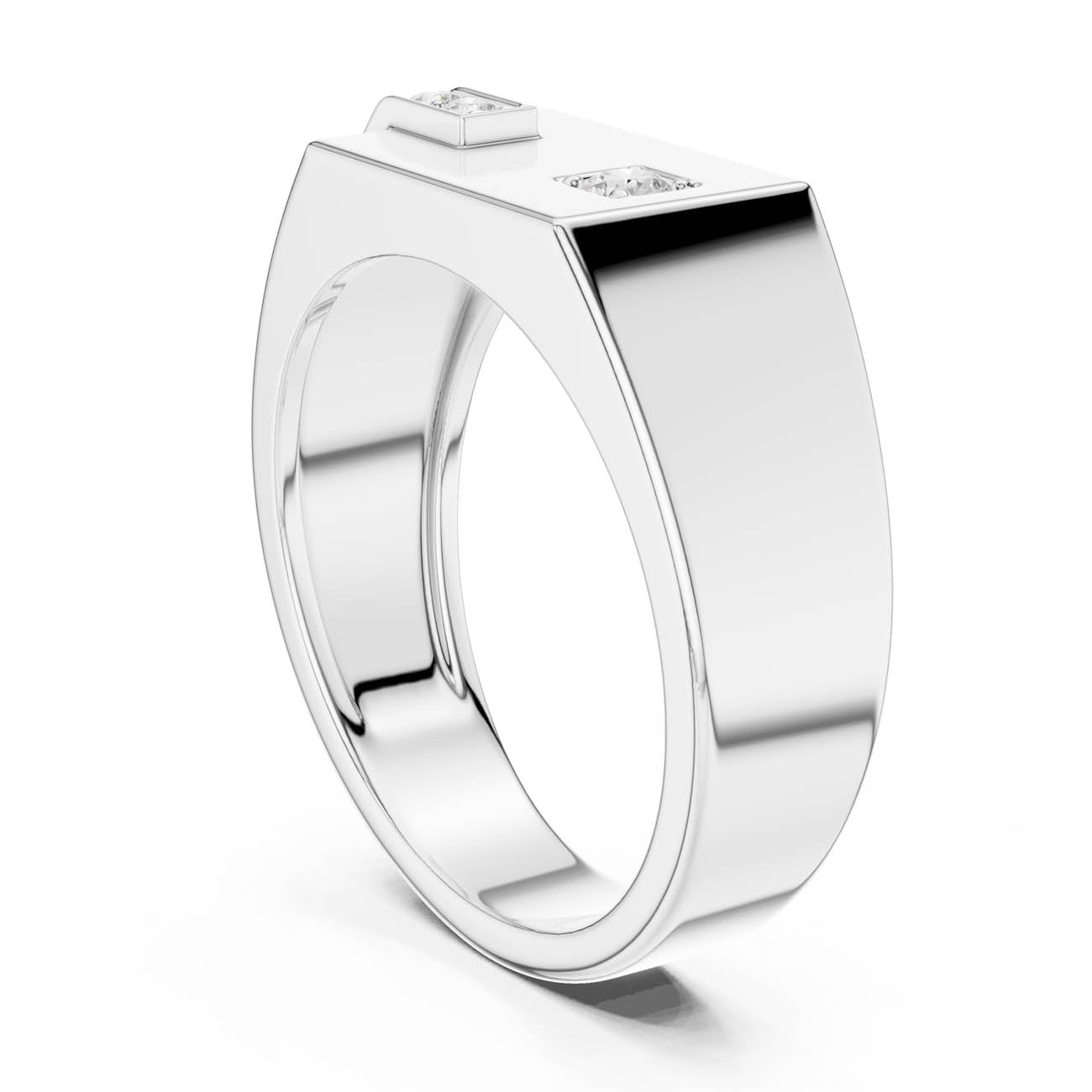 .19 Ct. Square Diamond Ring with Channel Set Side Accent (SBMR(4)) 7