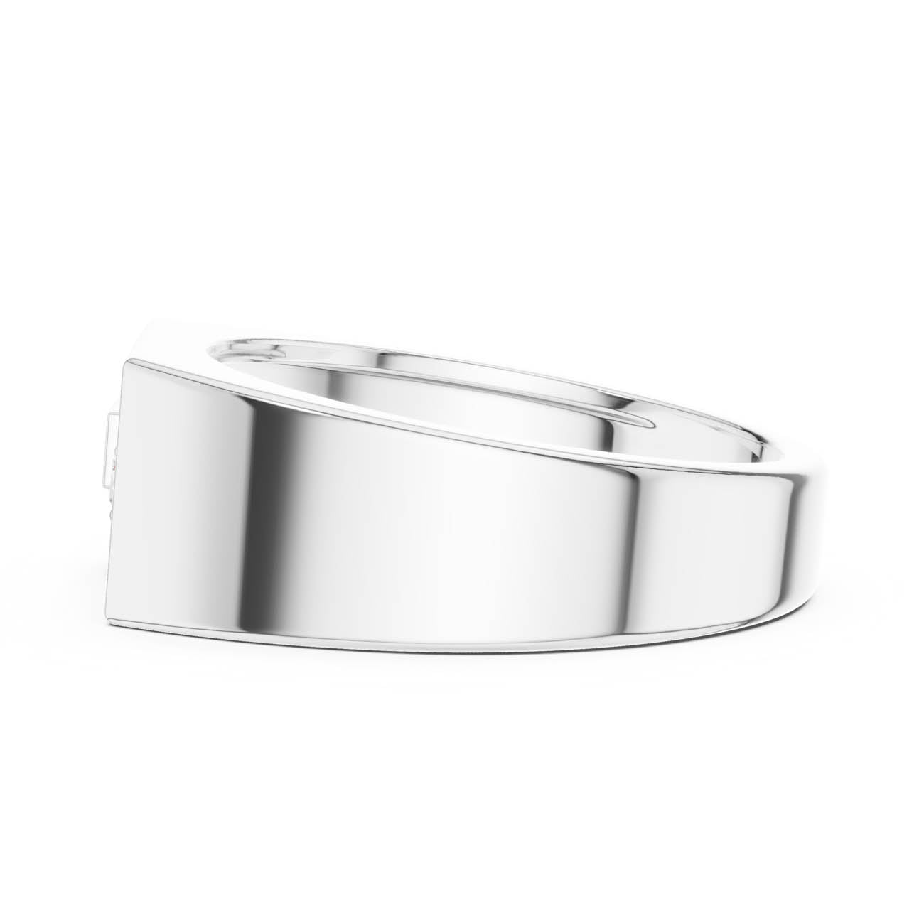 .19 Ct. Square Diamond Ring with Channel Set Side Accent (SBMR(4)) 12