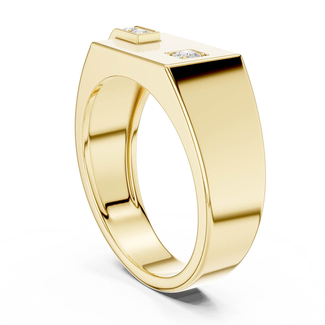 .19 Ct. Square Diamond Ring with Channel Set Side Accent (SBMR(4)) 3