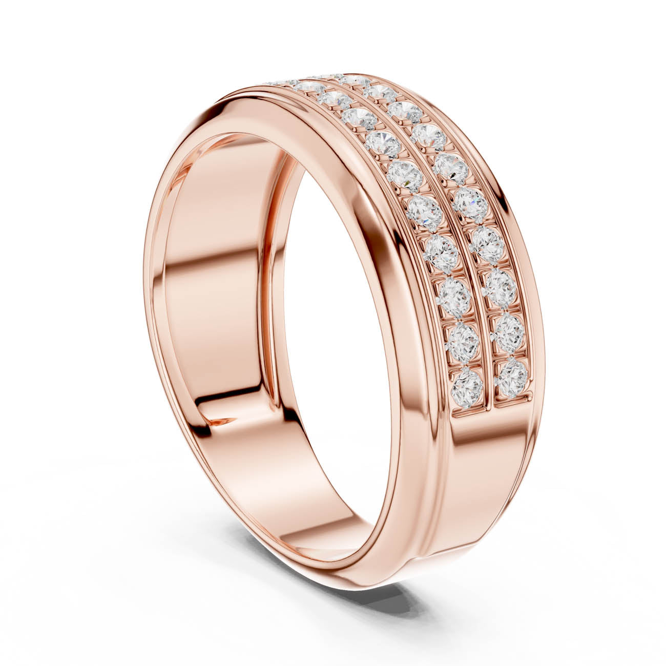 .57 Ct. Diamond Band Ring with Dual Channel-Set Rows (SBMR(8)) 9