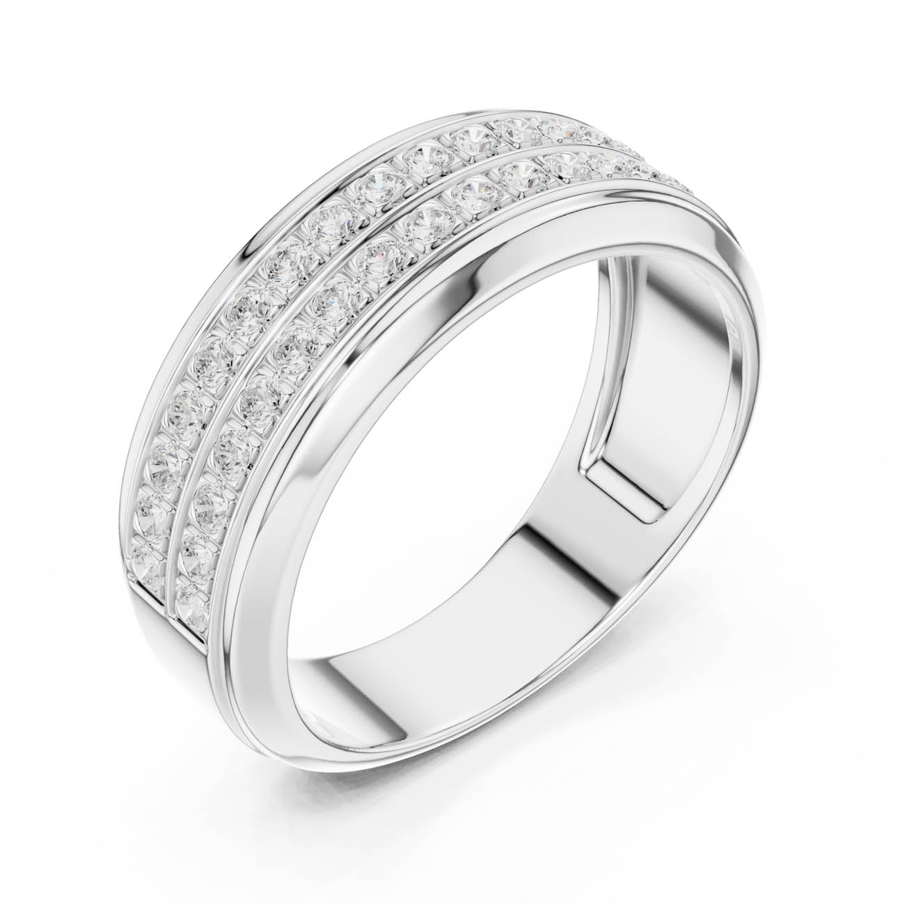 .57 Ct. Diamond Band Ring with Dual Channel-Set Rows (SBMR(8)) 6