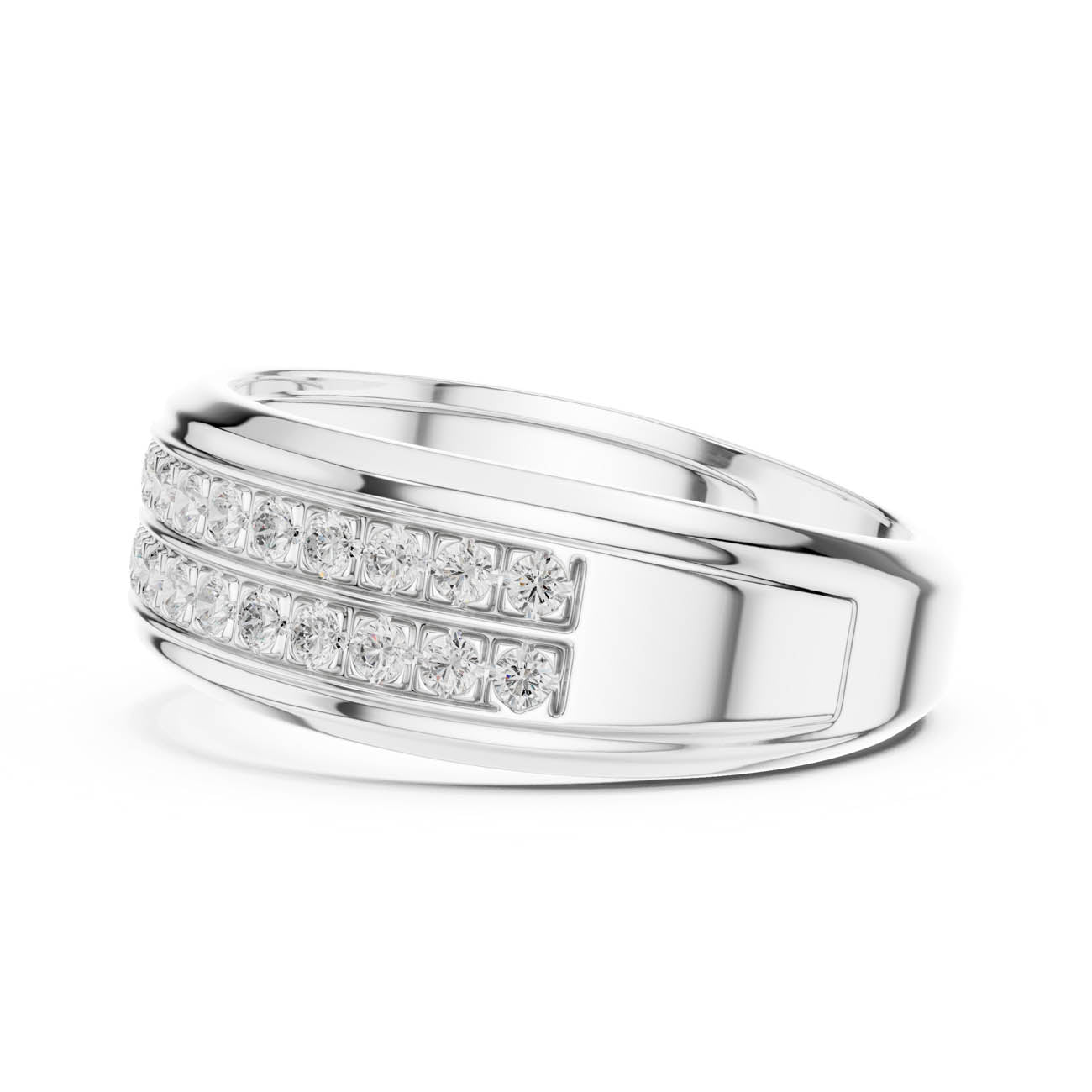 .57 Ct. Diamond Band Ring with Dual Channel-Set Rows (SBMR(8)) 12