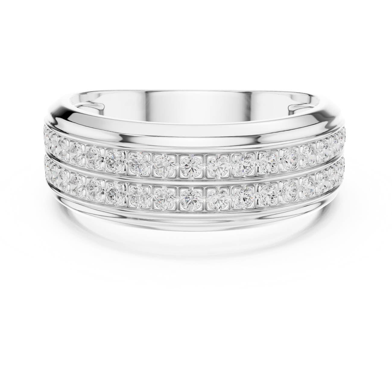 .57 Ct. Diamond Band Ring with Dual Channel-Set Rows (SBMR(8)) 5
