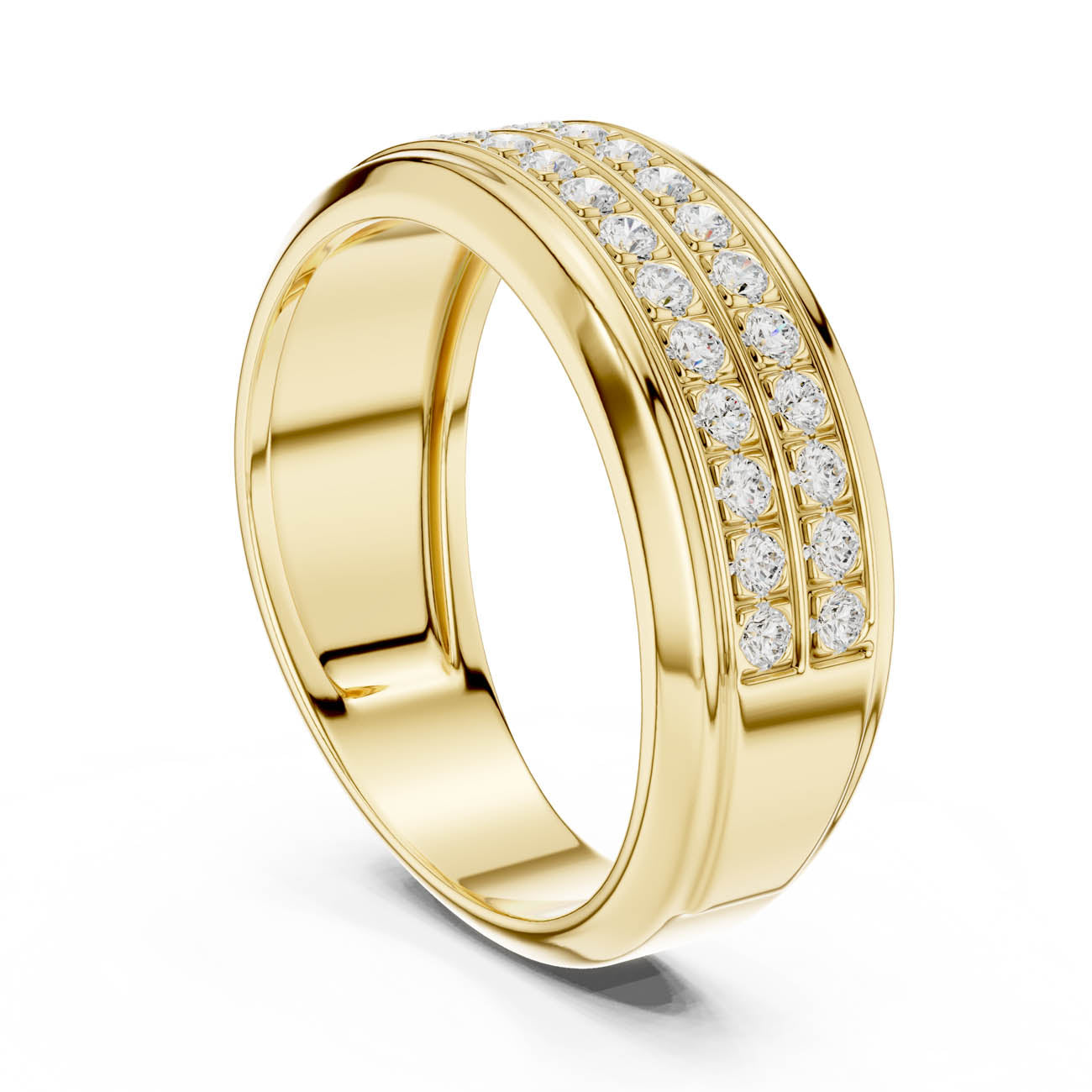 .57 Ct. Diamond Band Ring with Dual Channel-Set Rows (SBMR(8)) 3