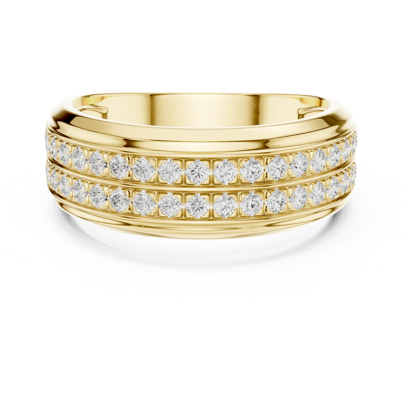 .57 Ct. Diamond Band Ring with Dual Channel-Set Rows (SBMR(8))