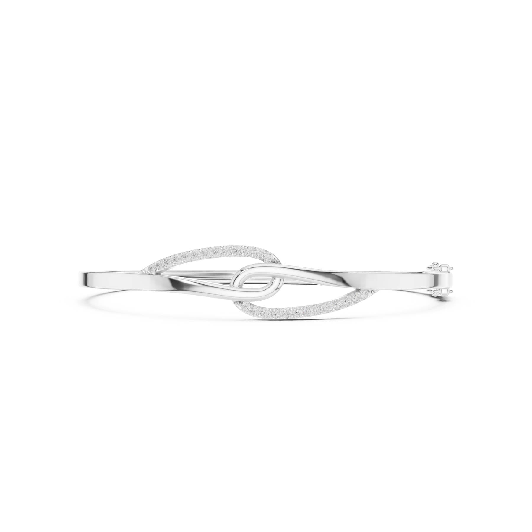 .33 Ct. Diamond Infinity Twist Bangle Bracelet with Pavé Accents (SBWB (18))