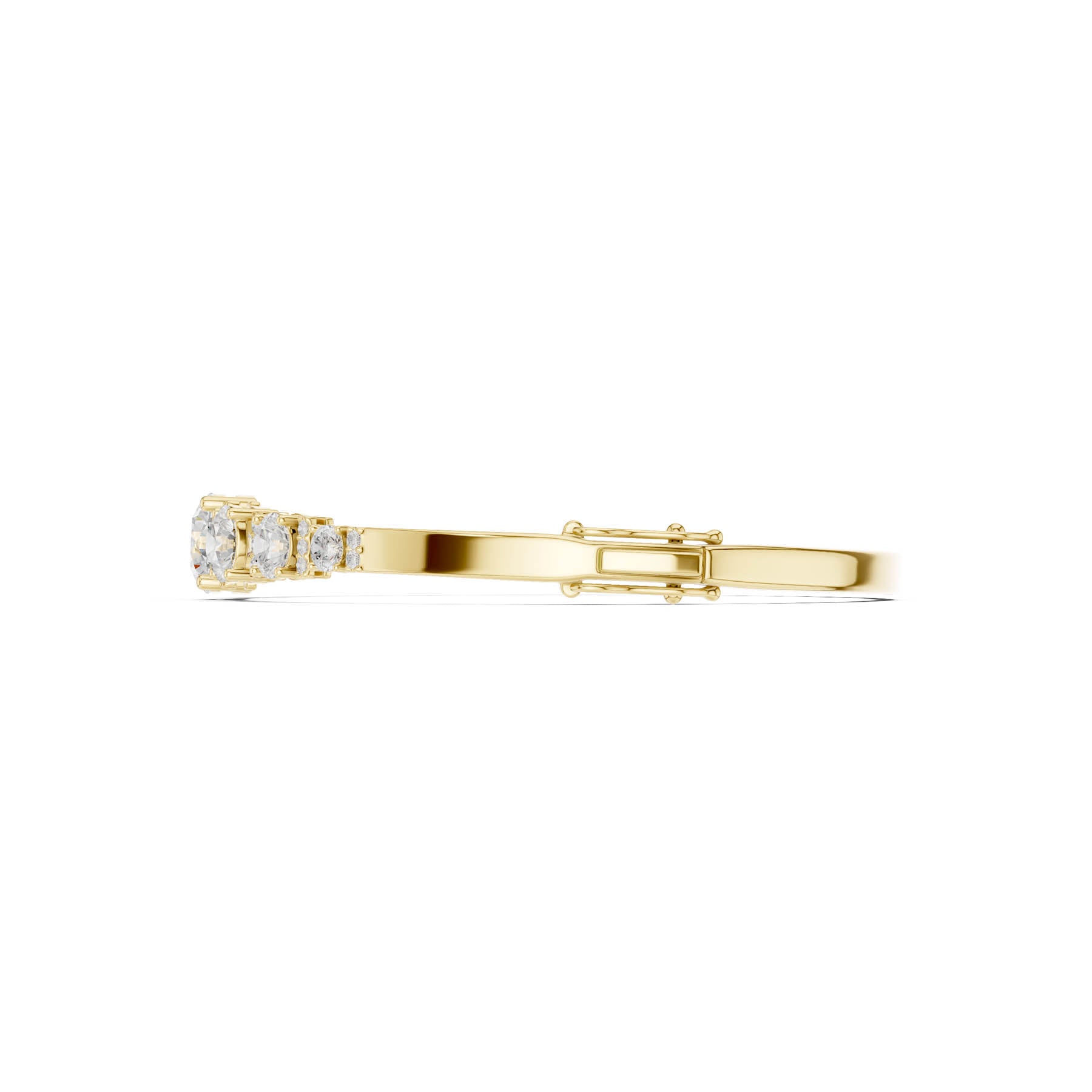 5.16 Ct. Graduated Round Diamond Bangle Bracelet with Pavé Bar Accents (SBWB (23)) 9