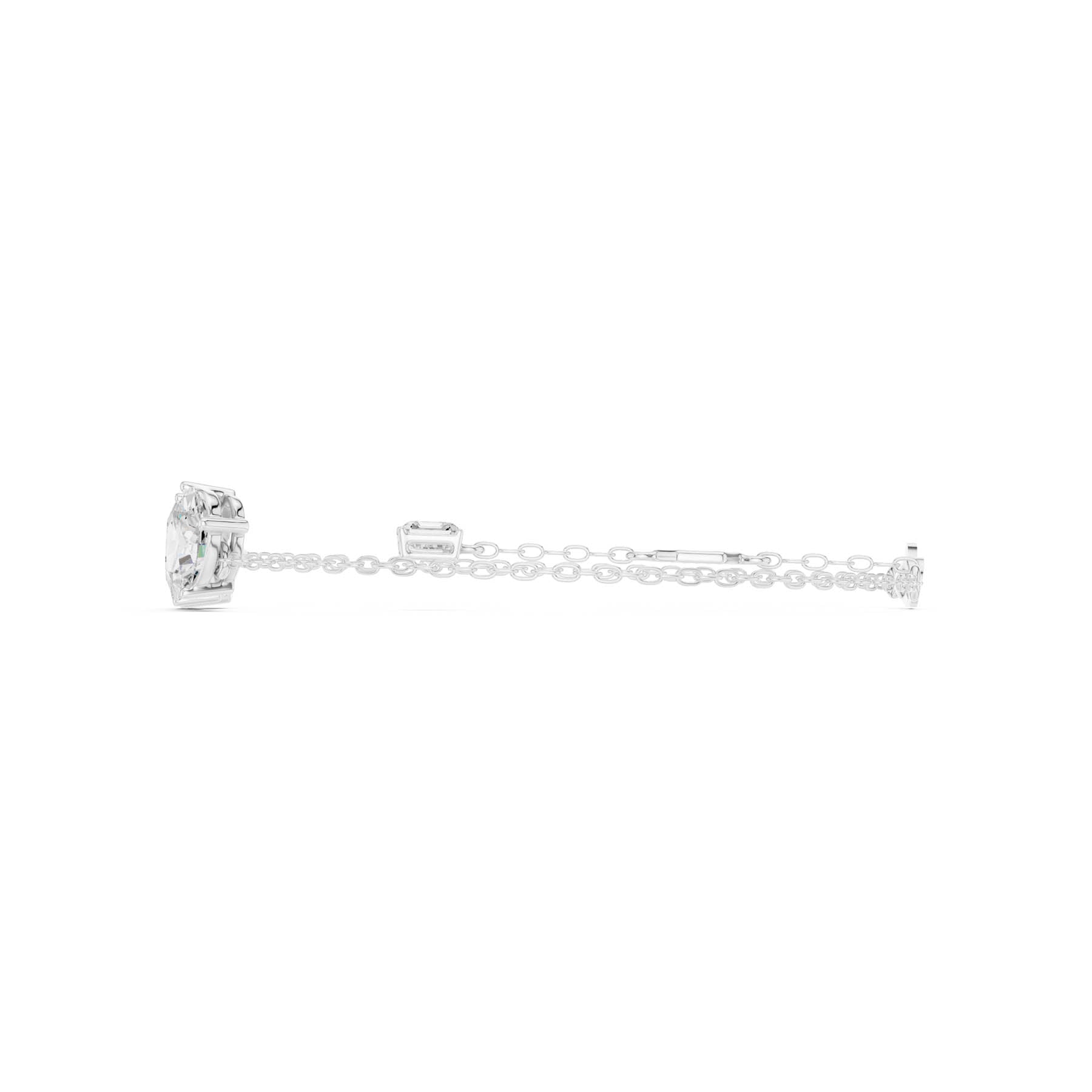 3.61 Ct. Multi-Shape Diamond Chain Bracelet with Oval, Pear, Princess, and Asscher Diamonds (SBWB (27)) 6