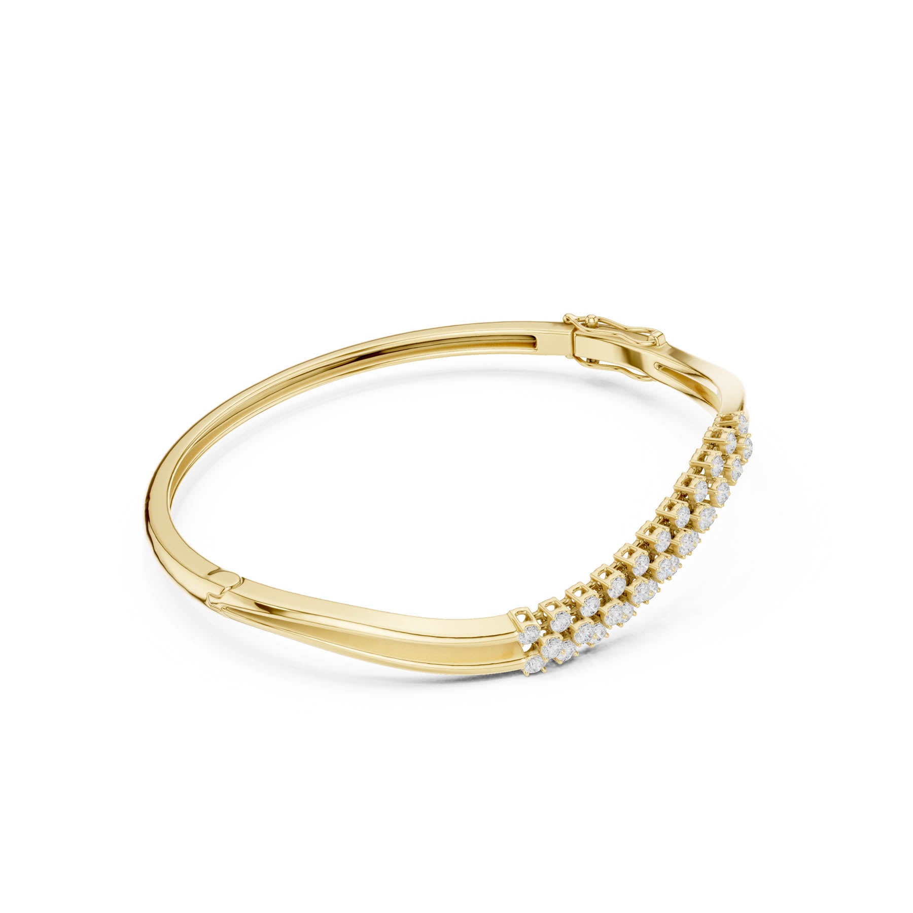 .96 Ct. Crisscross Round Diamond Bangle Bracelet (SBWB (29))