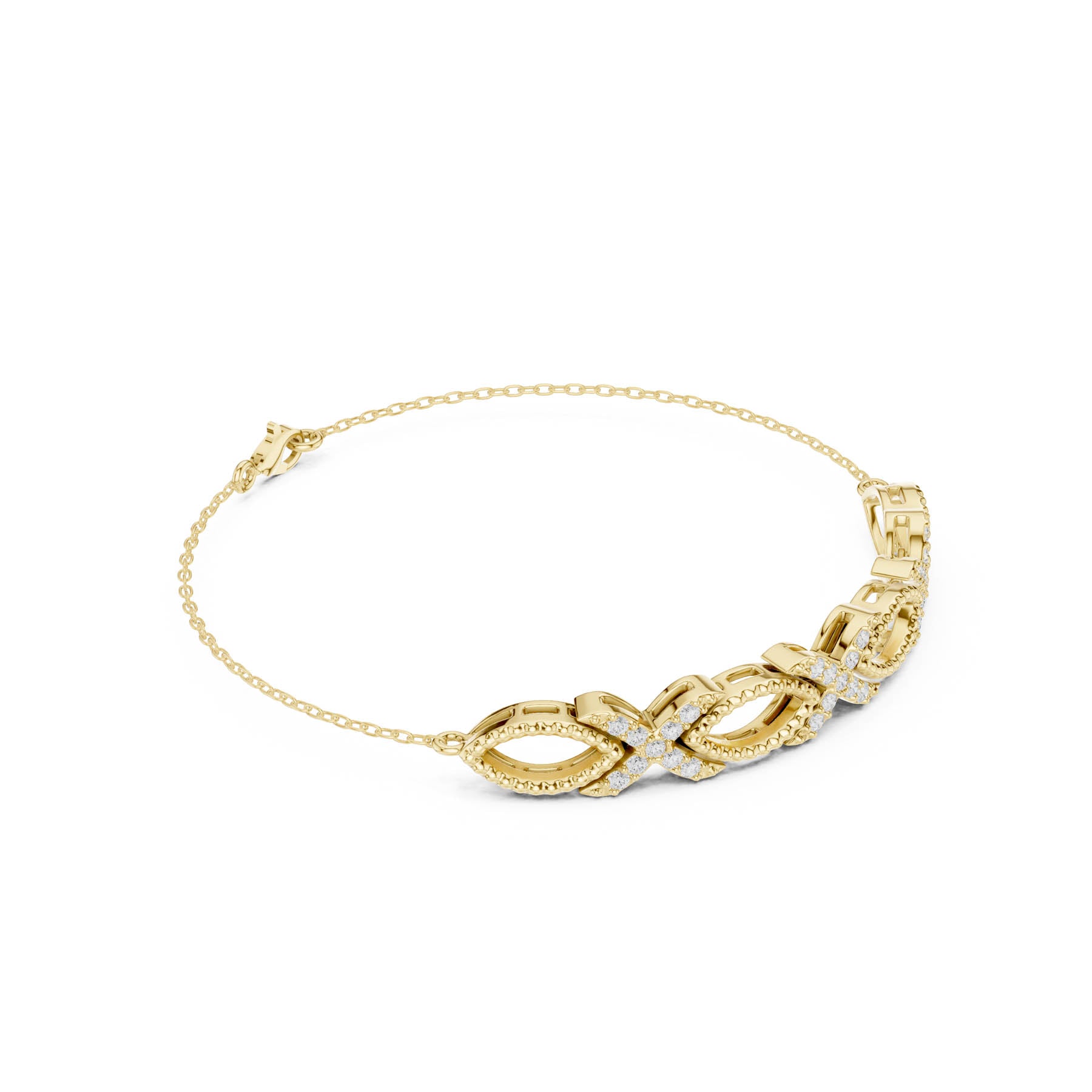 .34 Ct. Marquise-Inspired Diamond Link Bracelet (SBWB (30))