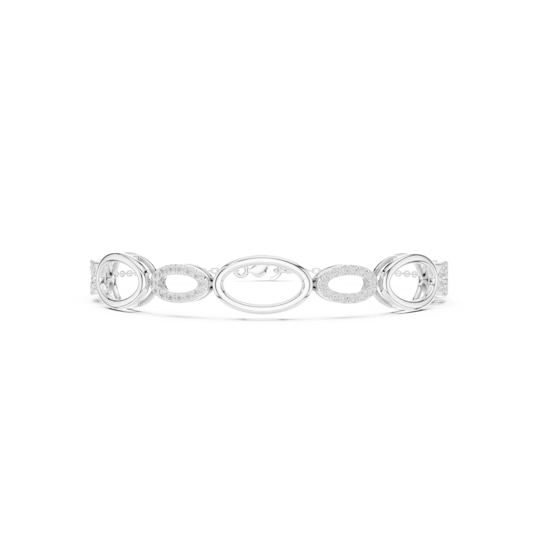 .58 Ct. Round Diamond Oval Link Bracelet (SBWB (31))