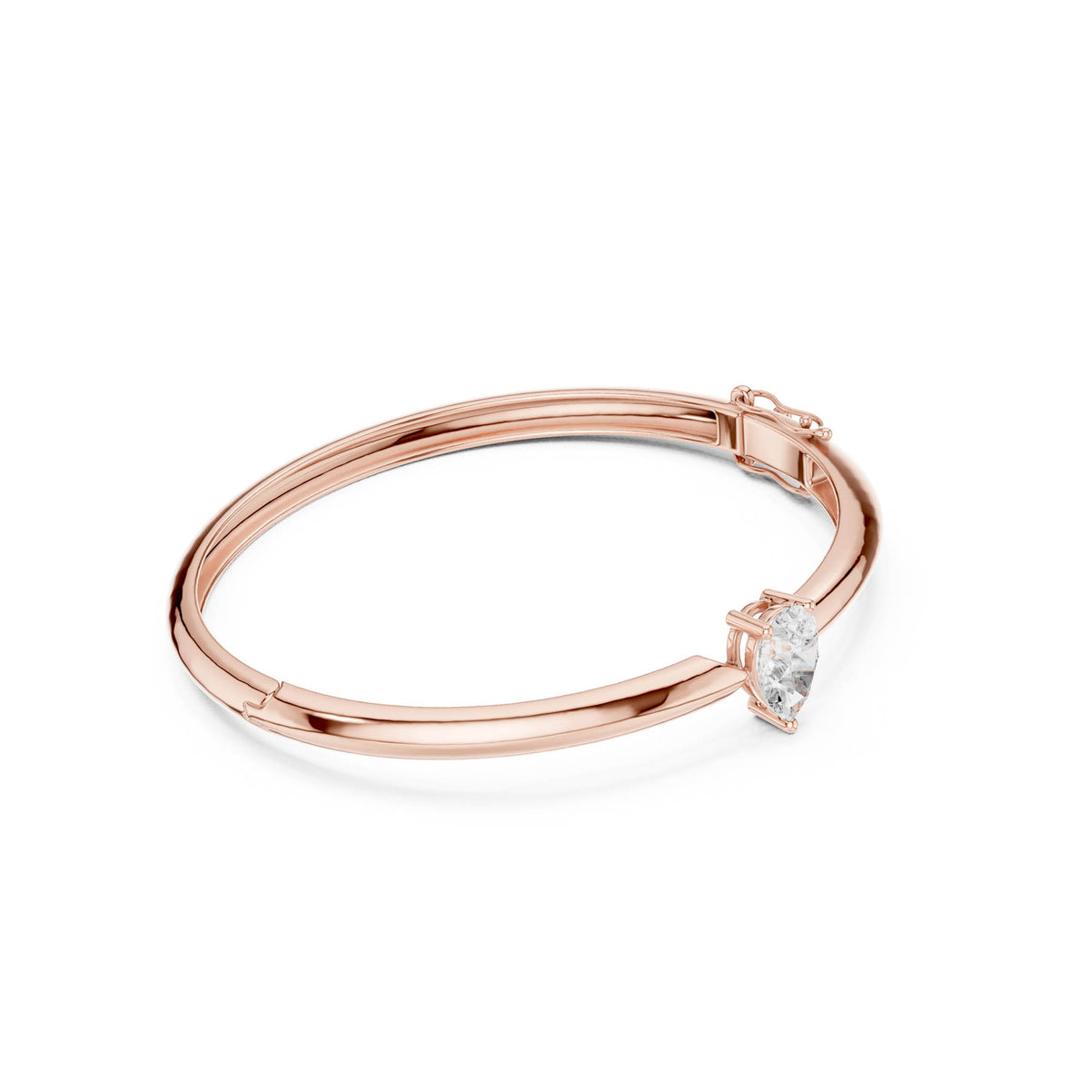 1.97 Ct. Pear Diamond Solitaire Bangle Bracelet (SBWB (34)) 10