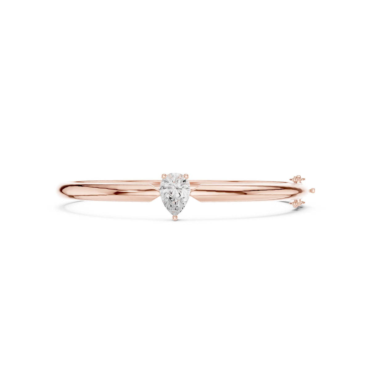 1.97 Ct. Pear Diamond Solitaire Bangle Bracelet (SBWB (34)) 12